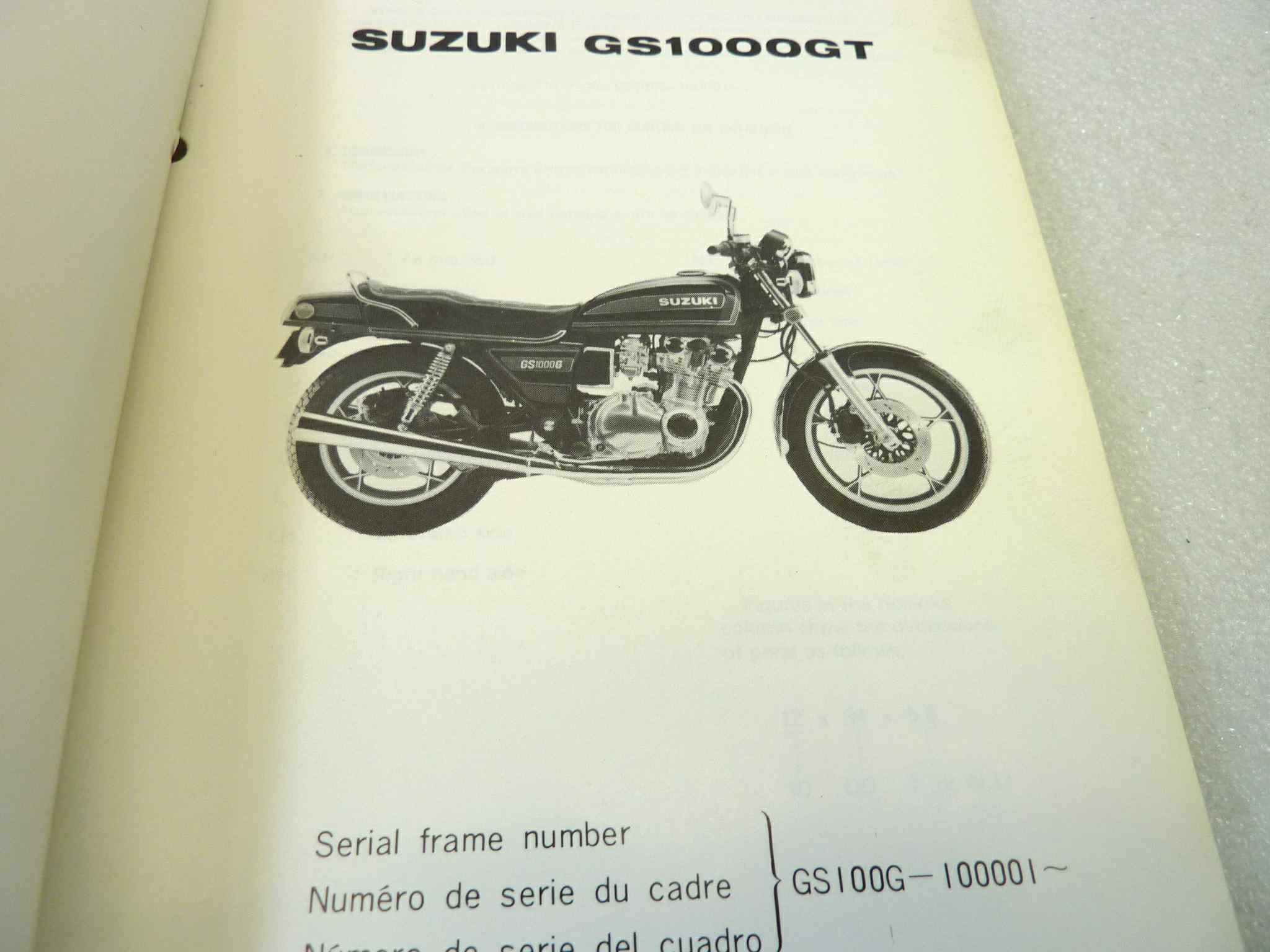 Catalogo parti ricambio Suzuki GS1000GT ricambi ORIGINALE eng Parts Catalog dim 13 x 18,4 cm - immagine 4