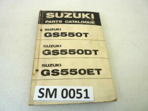 Catalogo parti ricambio Suzuki GS550T DT ET ricambi ORIGINALE eng Parts Catalog dim 13 x 18,4 cm