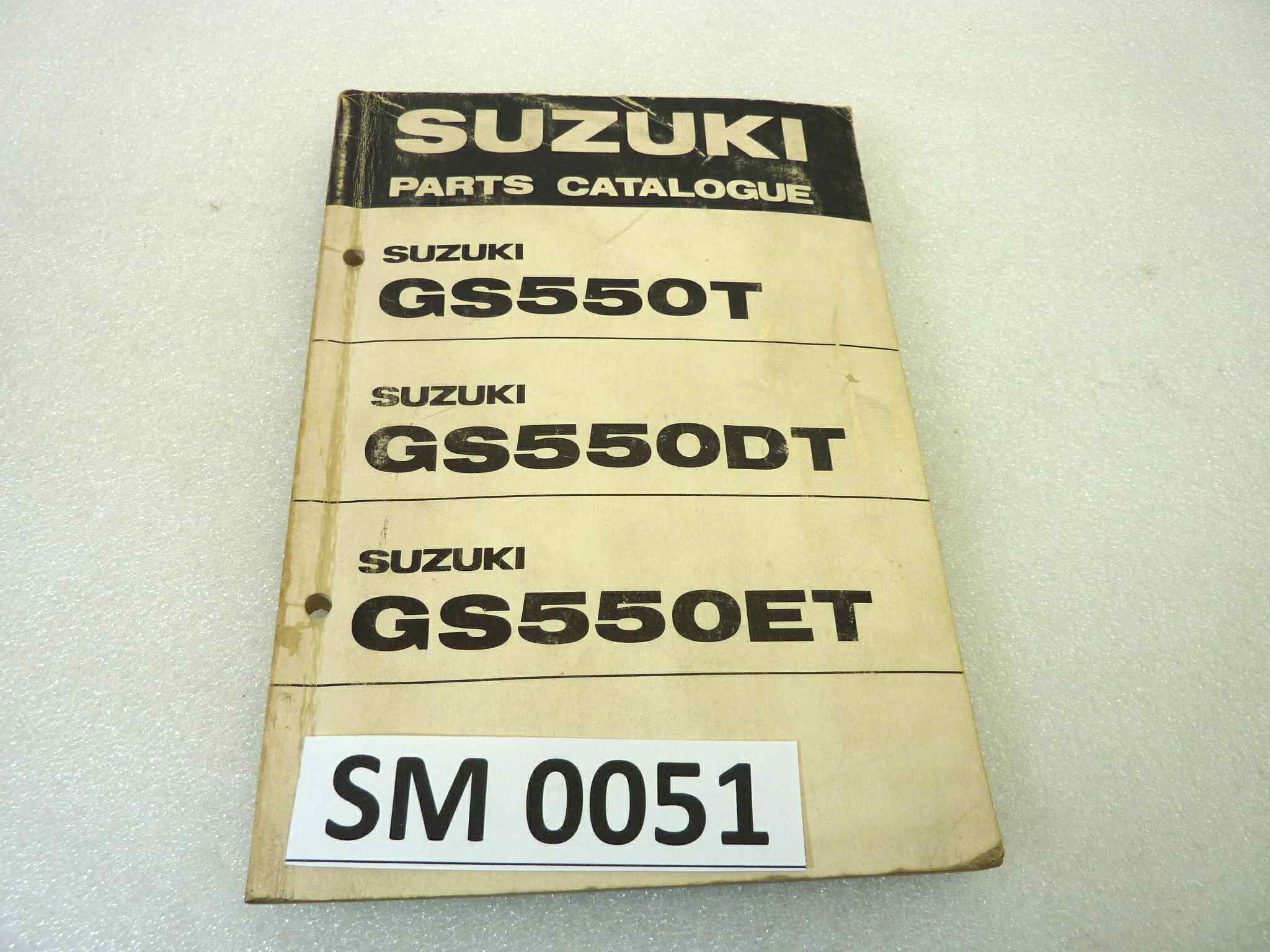 Catalogo parti ricambio Suzuki GS550T DT ET ricambi ORIGINALE eng Parts Catalog dim 13 x 18,4 cm
