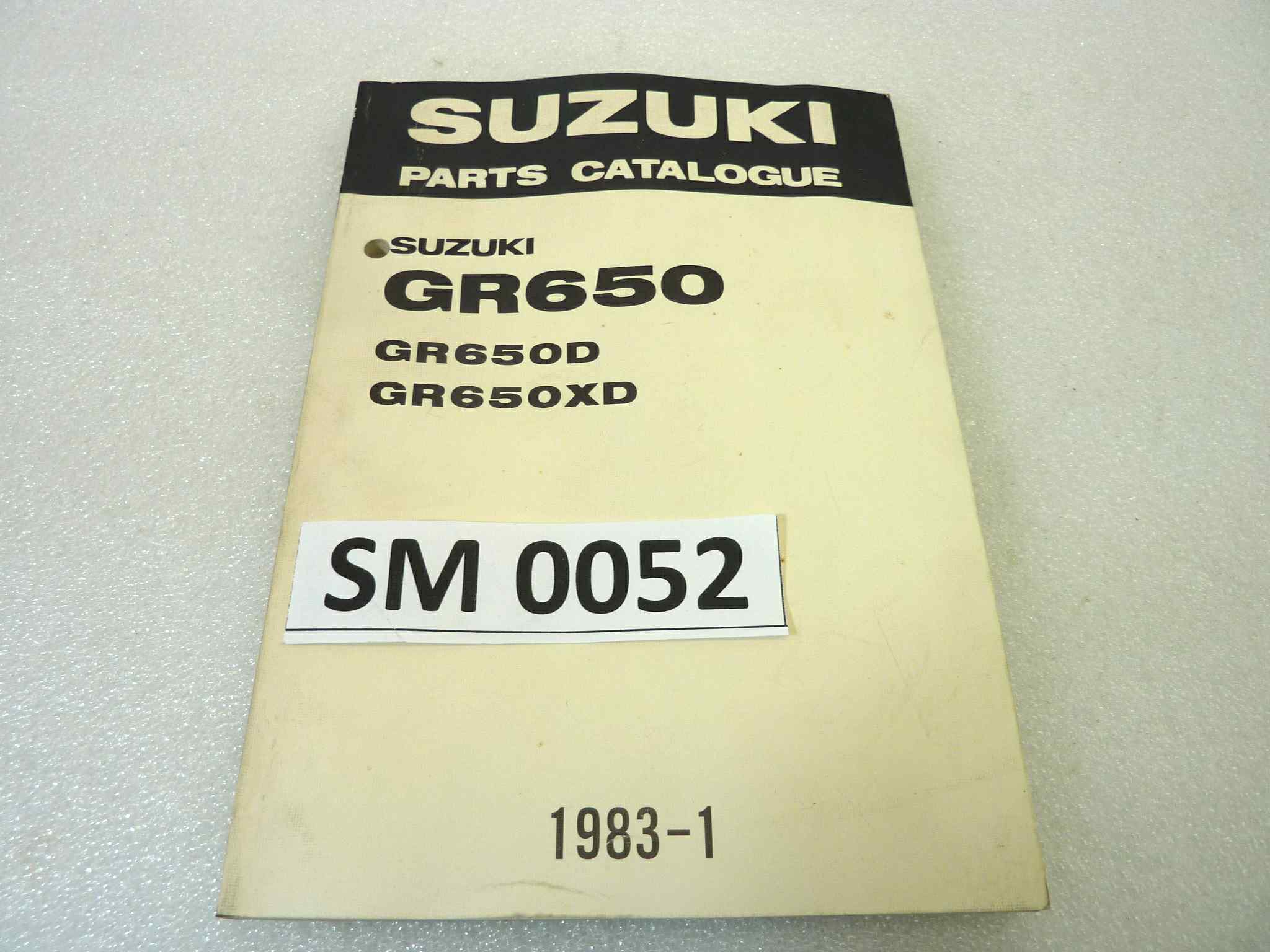 Catalogo parti ricambio Suzuki GR650 D XD ricambi ORIGINALE eng Parts Catalog dim 13 x 18,4 cm