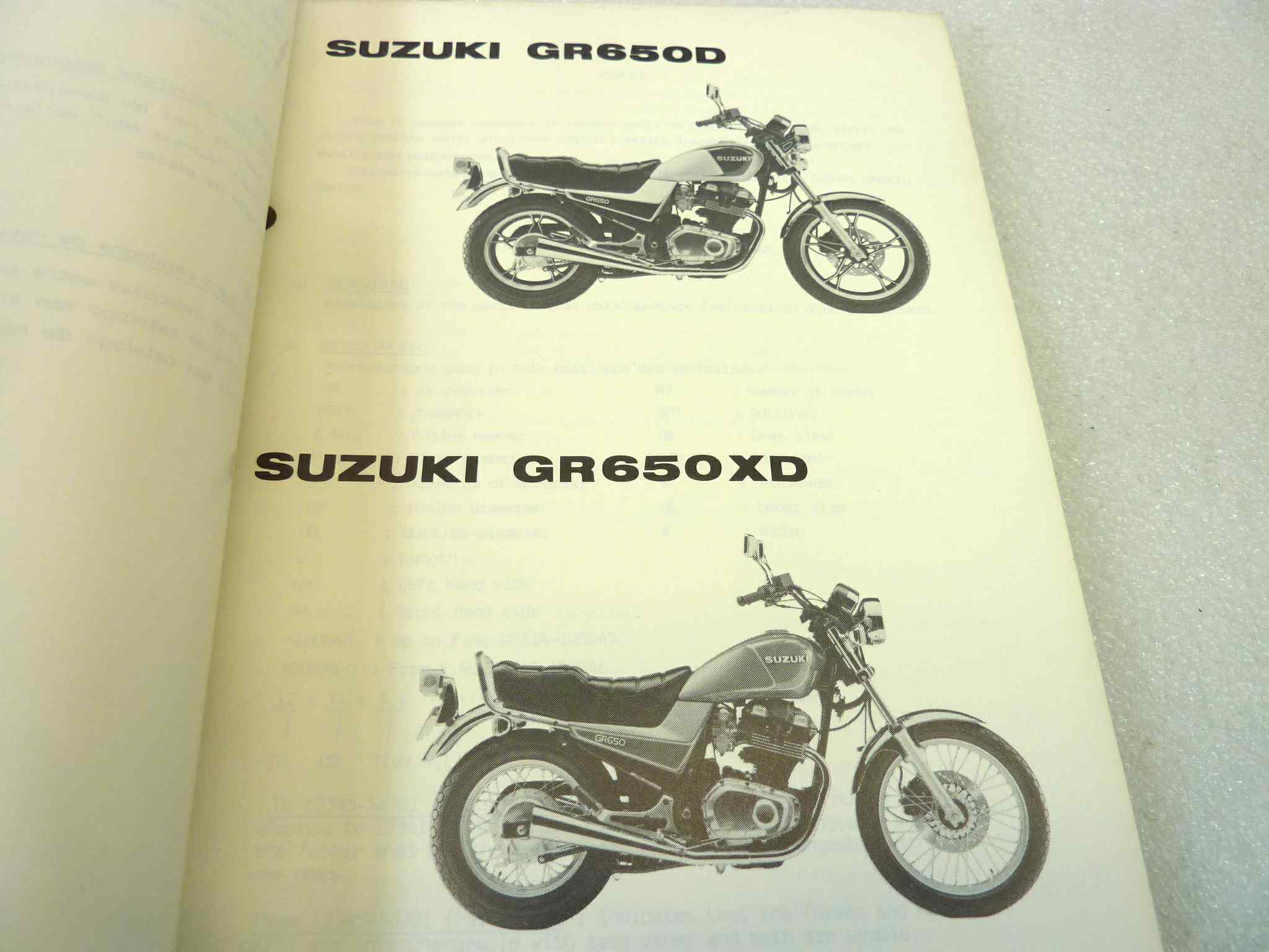 Catalogo parti ricambio Suzuki GR650 D XD ricambi ORIGINALE eng Parts Catalog dim 13 x 18,4 cm - immagine 4