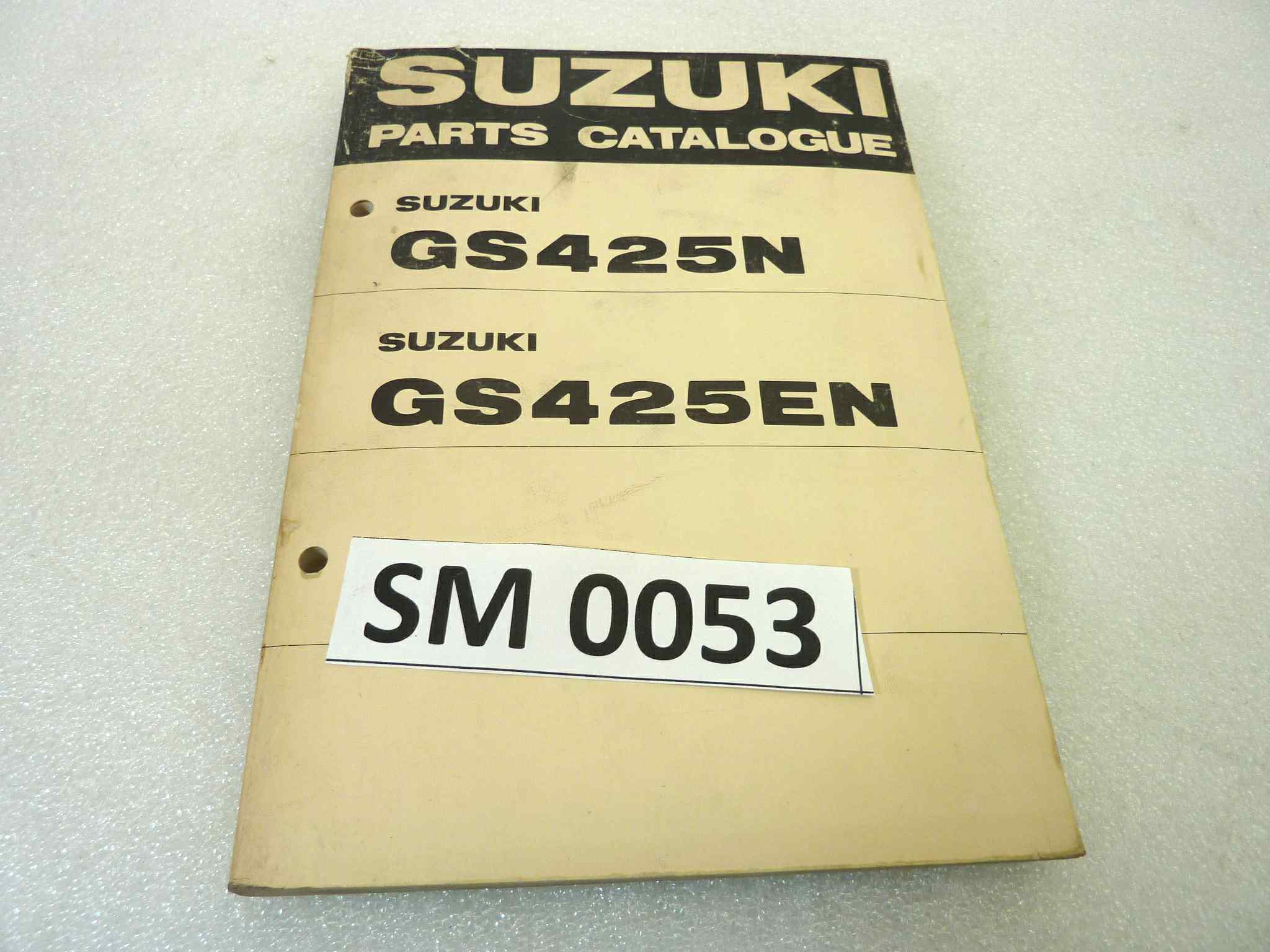 Catalogo parti ricambio Suzuki GS425N EN ricambi ORIGINALE eng Parts Catalog dim 13 x 18,4 cm