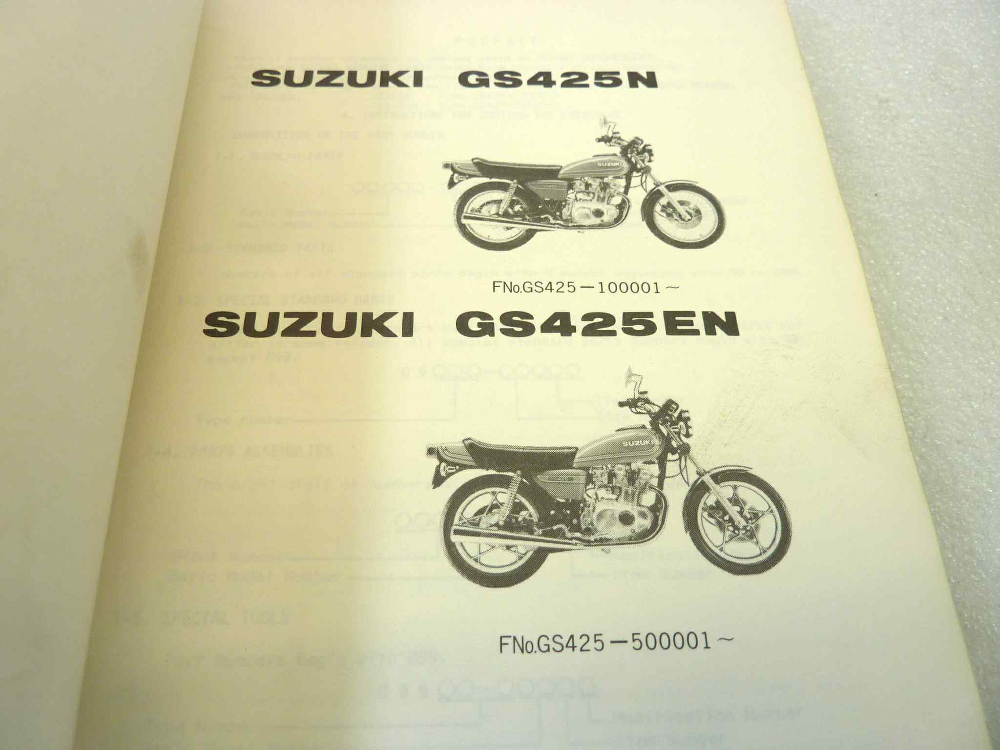 Catalogo parti ricambio Suzuki GS425N EN ricambi ORIGINALE eng Parts Catalog dim 13 x 18,4 cm - immagine 4