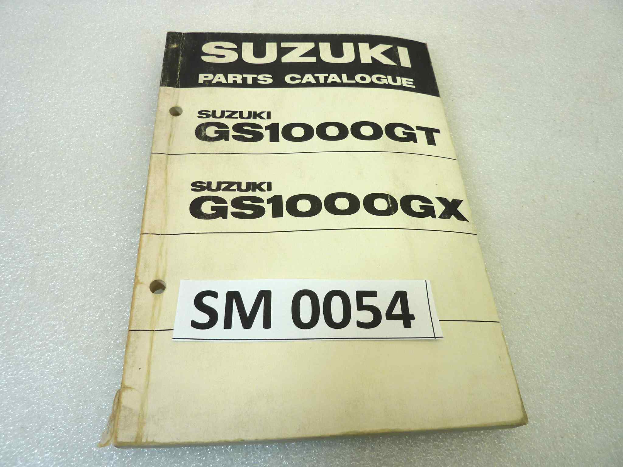 Catalogo parti ricambio Suzuki GS1000GT GX ricambi ORIGINALE eng Parts Catalog dim 13 x 18,4 cm