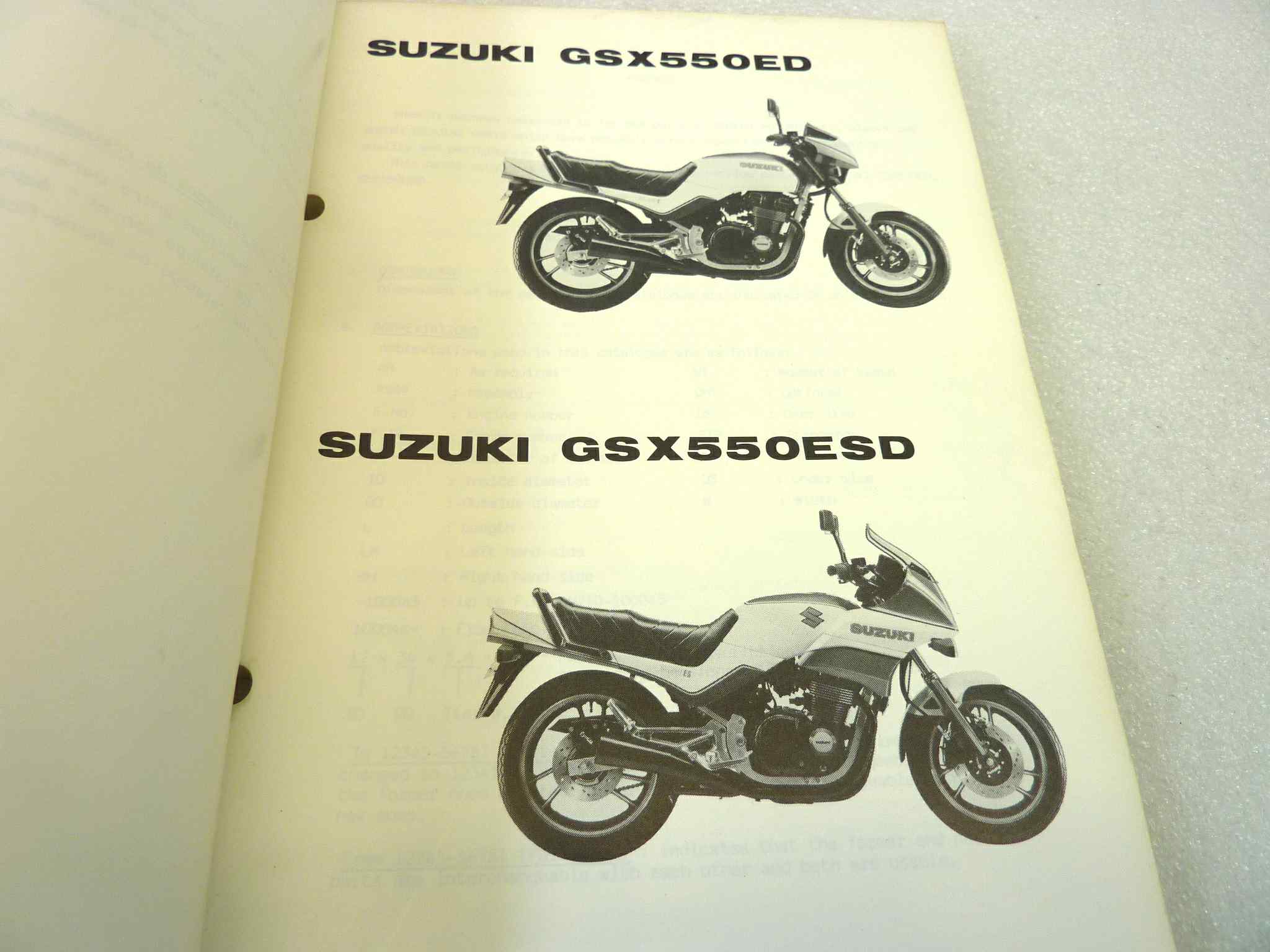 Catalogo parti ricambio Suzuki GSX550E ED ESD ricambi ORIGINALE eng Parts Catalog dim 13 x 18,4 cm - immagine 4