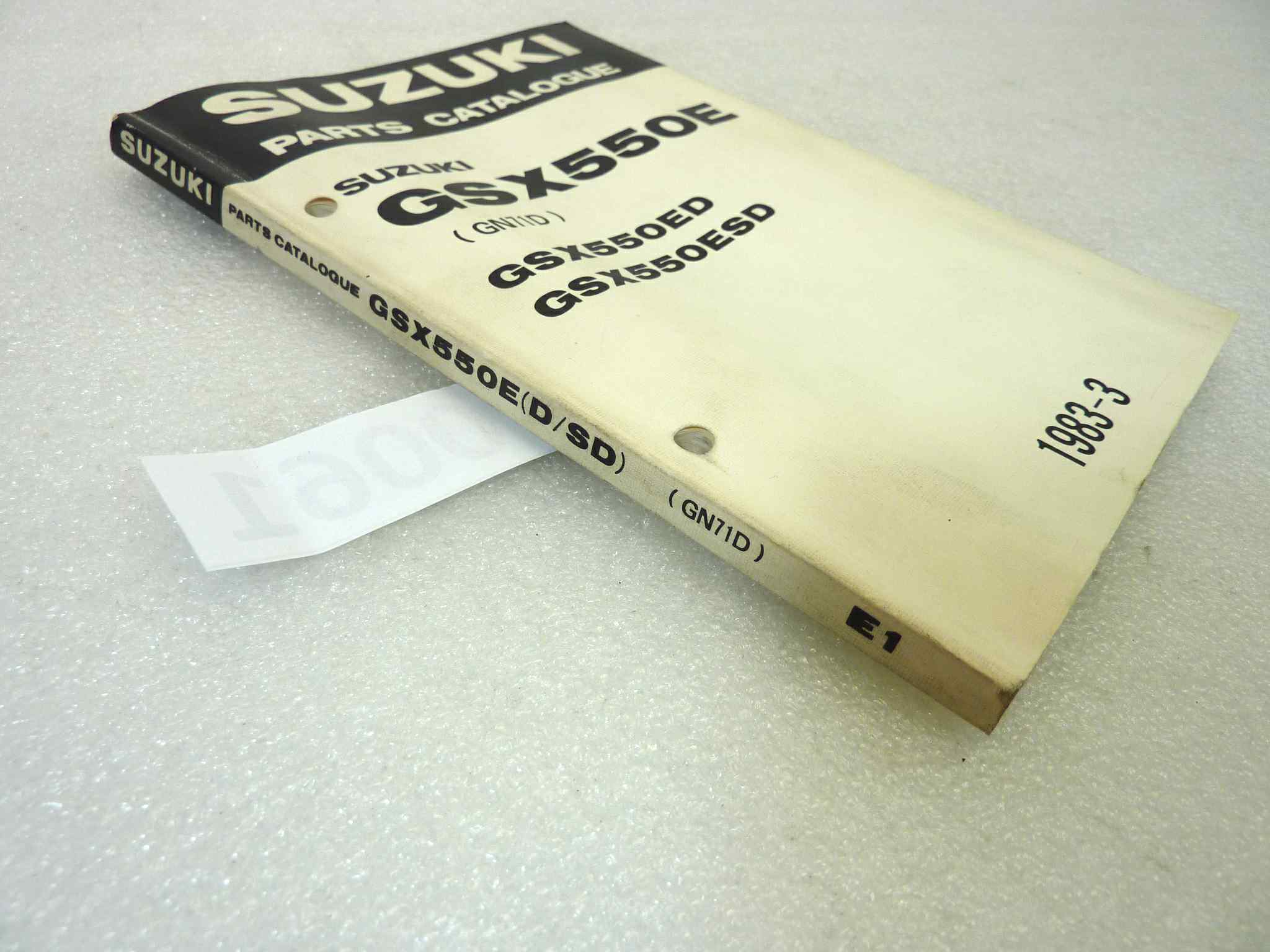 Catalogo parti ricambio Suzuki GSX550E ED ESD ricambi ORIGINALE eng Parts Catalog dim 13 x 18,4 cm - immagine 6