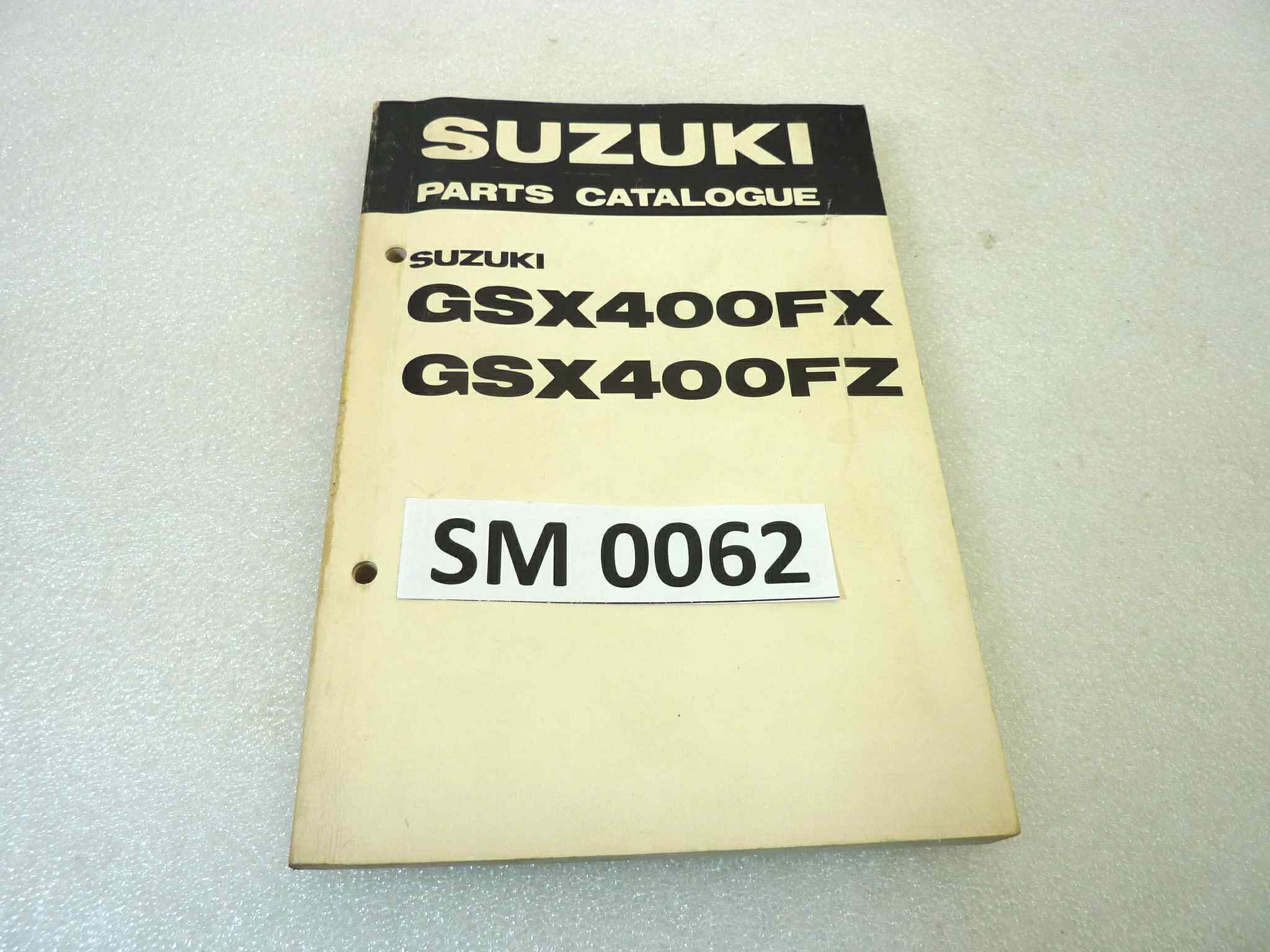 Catalogo parti ricambio Suzuki GSX400FX FZ ricambi ORIGINALE eng Parts Catalog dim 13 x 18,4 cm