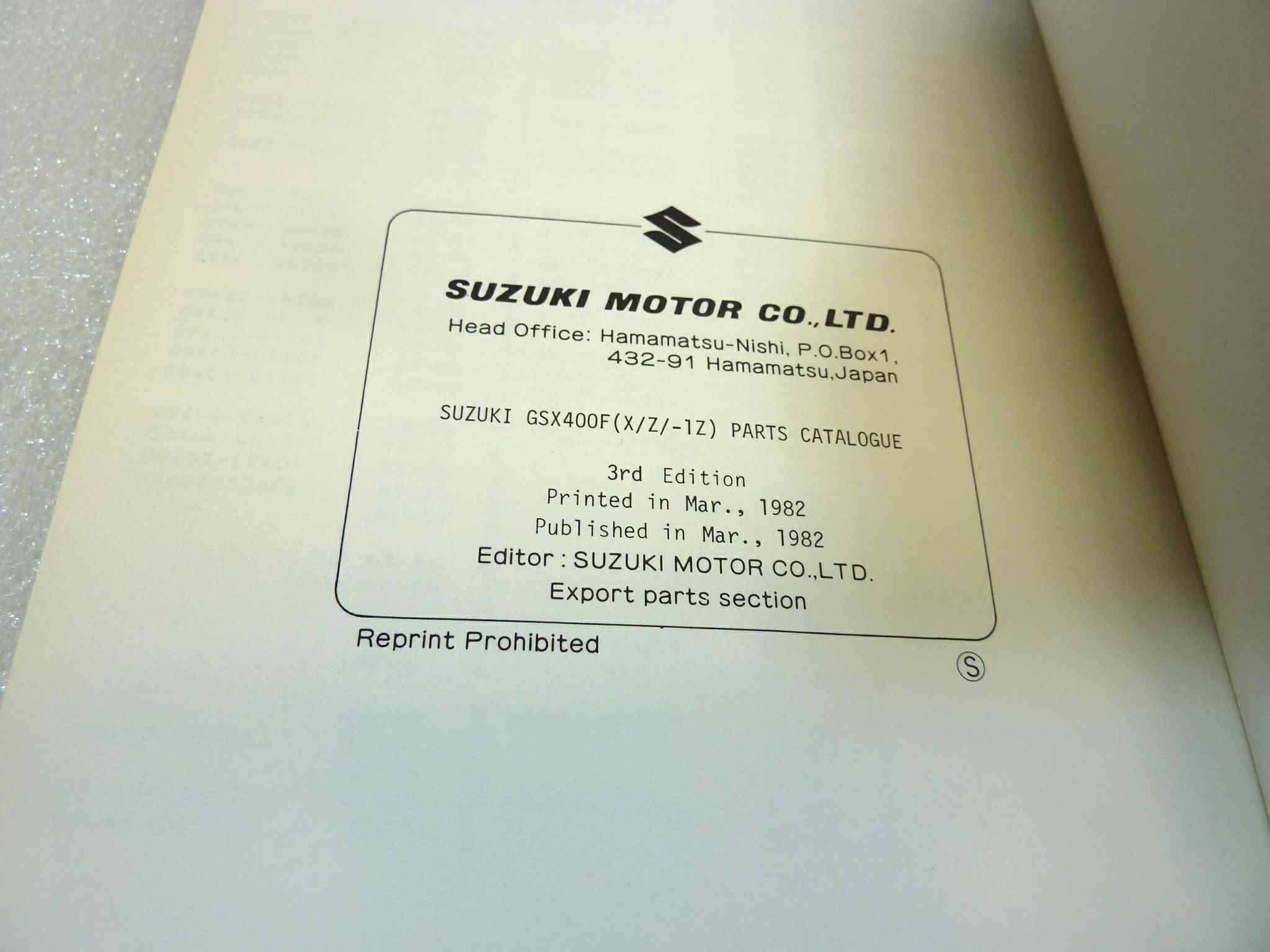 Catalogo parti ricambio Suzuki GSX400FX FZ ricambi ORIGINALE eng Parts Catalog dim 13 x 18,4 cm - immagine 5