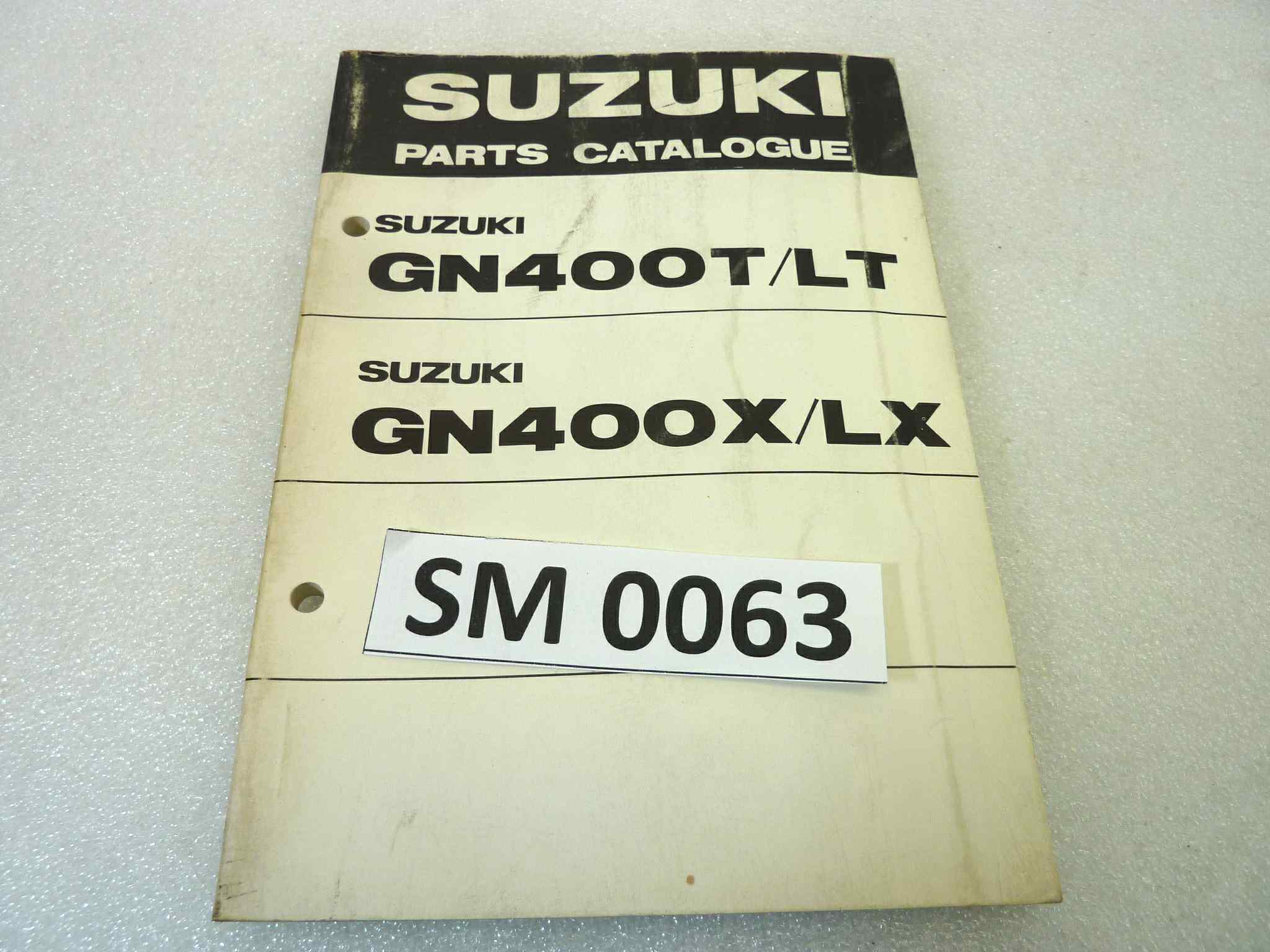 Catalogo parti ricambio Suzuki GN400T LT GN400X LX ricambi ORIGINALE eng Parts Catalog dim 13 x 18,4 cm