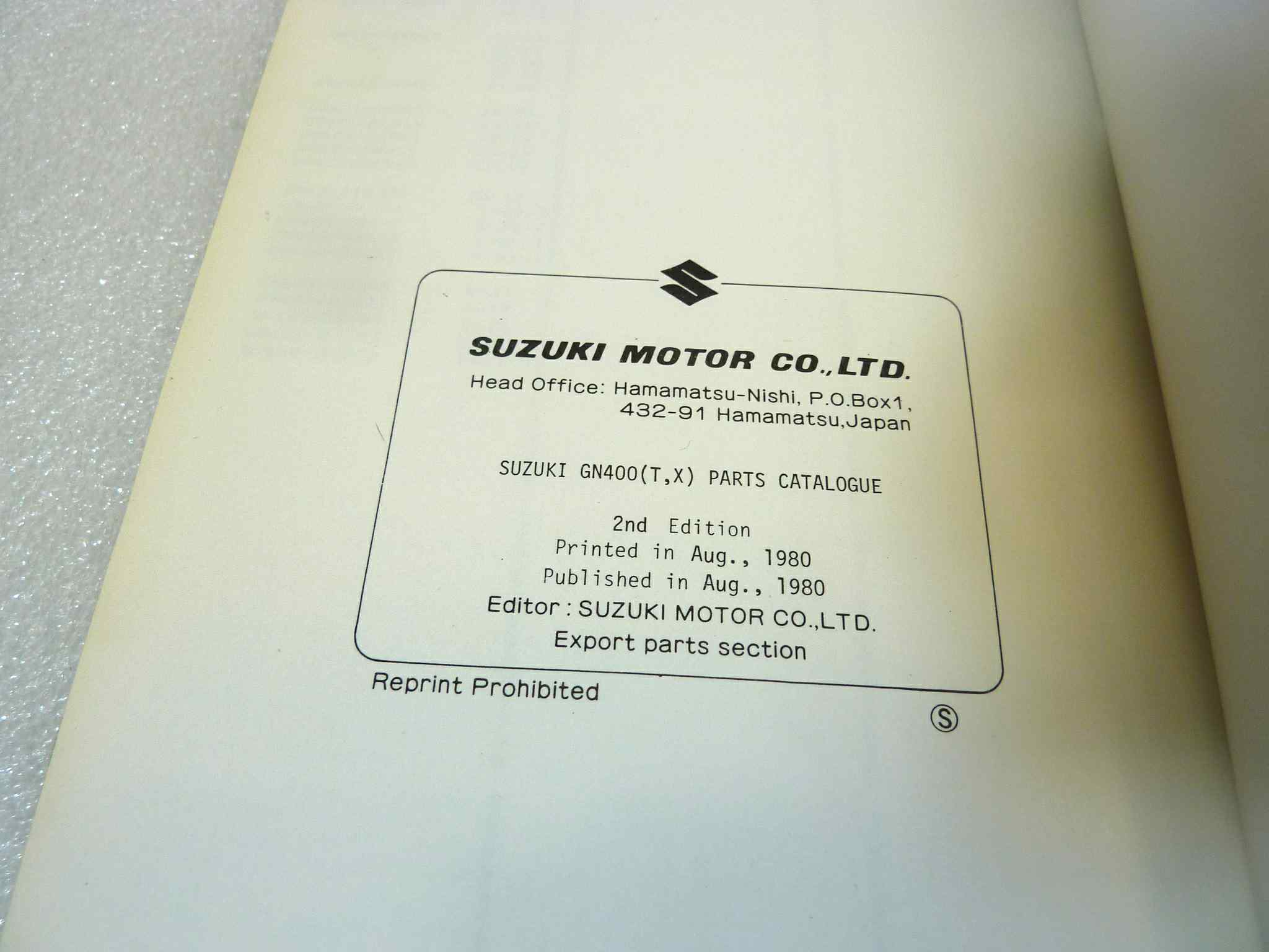 Catalogo parti ricambio Suzuki GN400T LT GN400X LX ricambi ORIGINALE eng Parts Catalog dim 13 x 18,4 cm - immagine 5