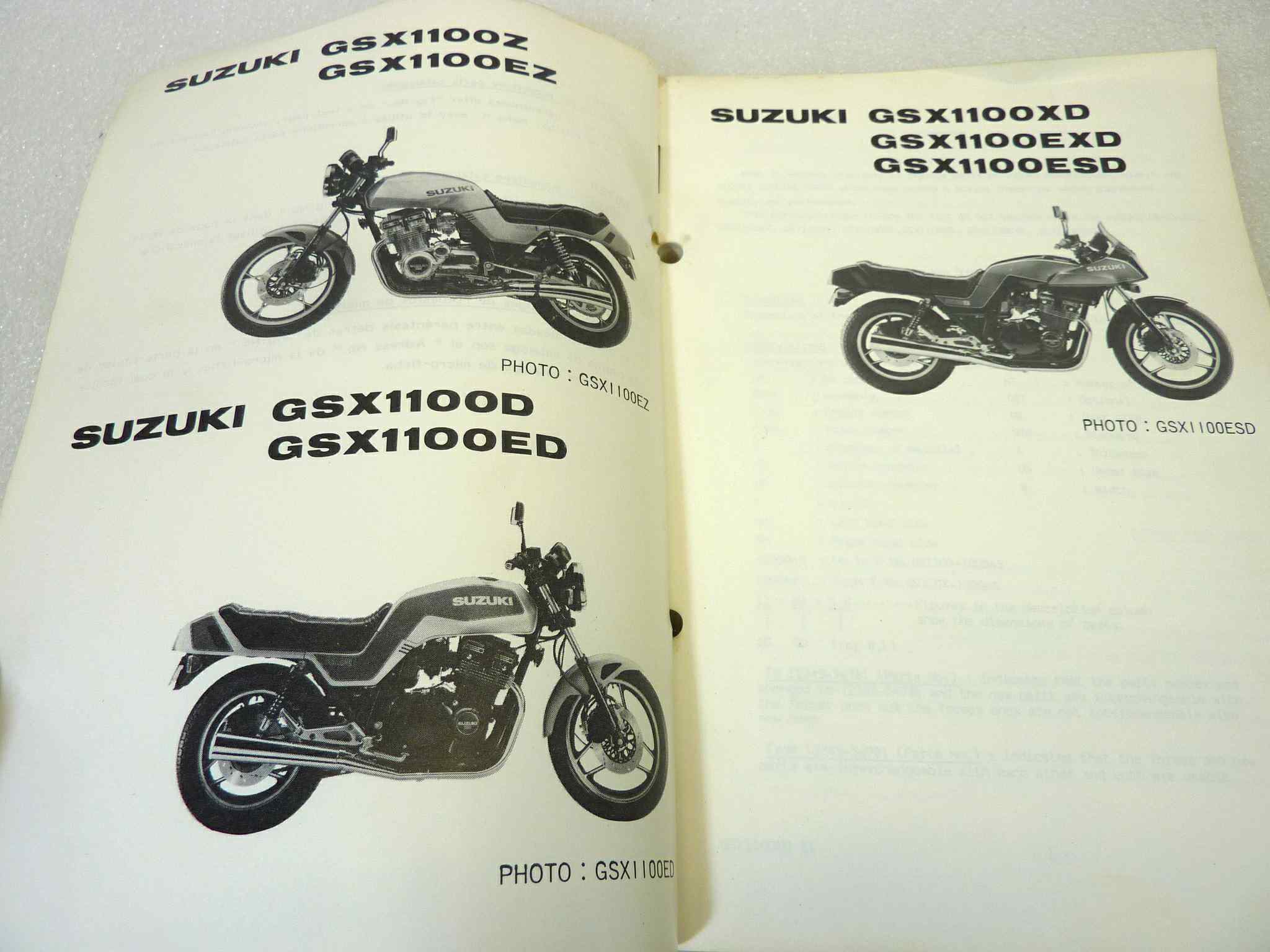 Catalogo parti ricambio Suzuki GSX1100 Z EZ D ED XD EXD ESD ricambi ORIGINALE eng Parts Catalog dim 13 x 18,4 cm - immagine 4