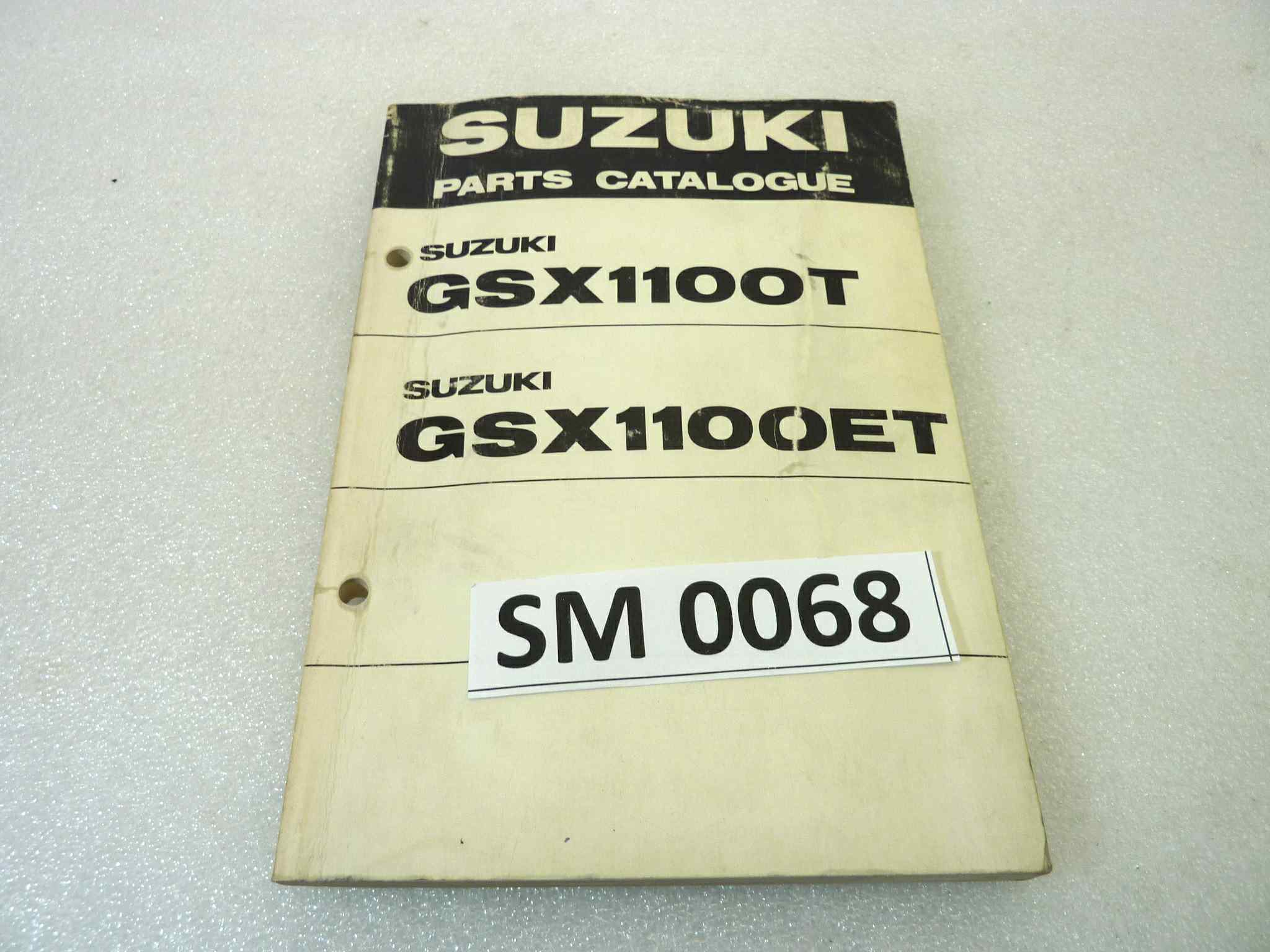Catalogo parti ricambio Suzuki GSX1100T ET ricambi ORIGINALE eng Parts Catalog dim 13 x 18,4 cm