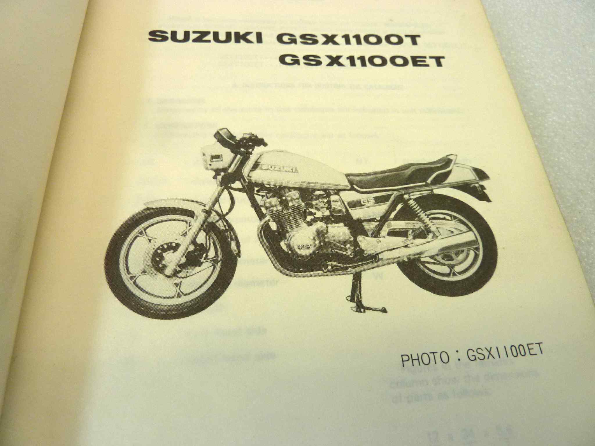 Catalogo parti ricambio Suzuki GSX1100T ET ricambi ORIGINALE eng Parts Catalog dim 13 x 18,4 cm - immagine 4