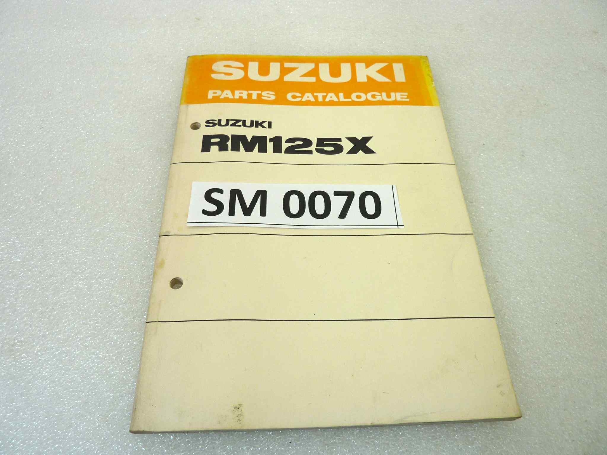 Catalogo parti ricambio Suzuki RM125X ricambi ORIGINALE eng Parts Catalog dim 13 x 18,4 cm
