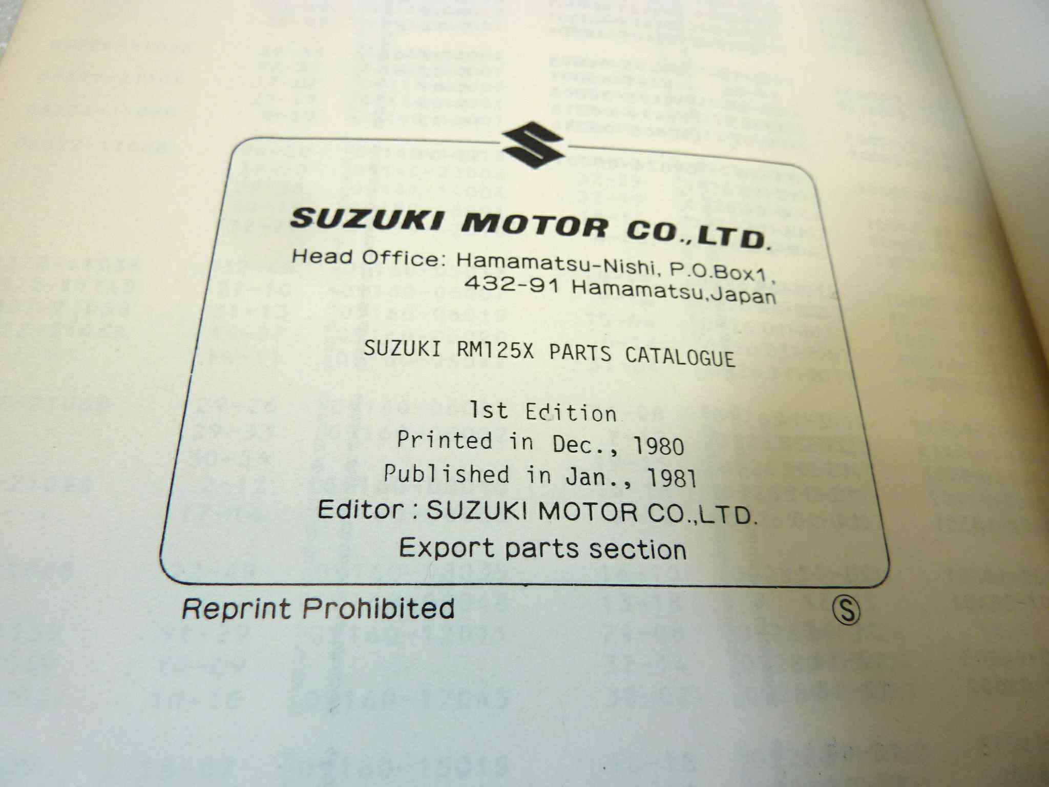Catalogo parti ricambio Suzuki RM125X ricambi ORIGINALE eng Parts Catalog dim 13 x 18,4 cm - immagine 5