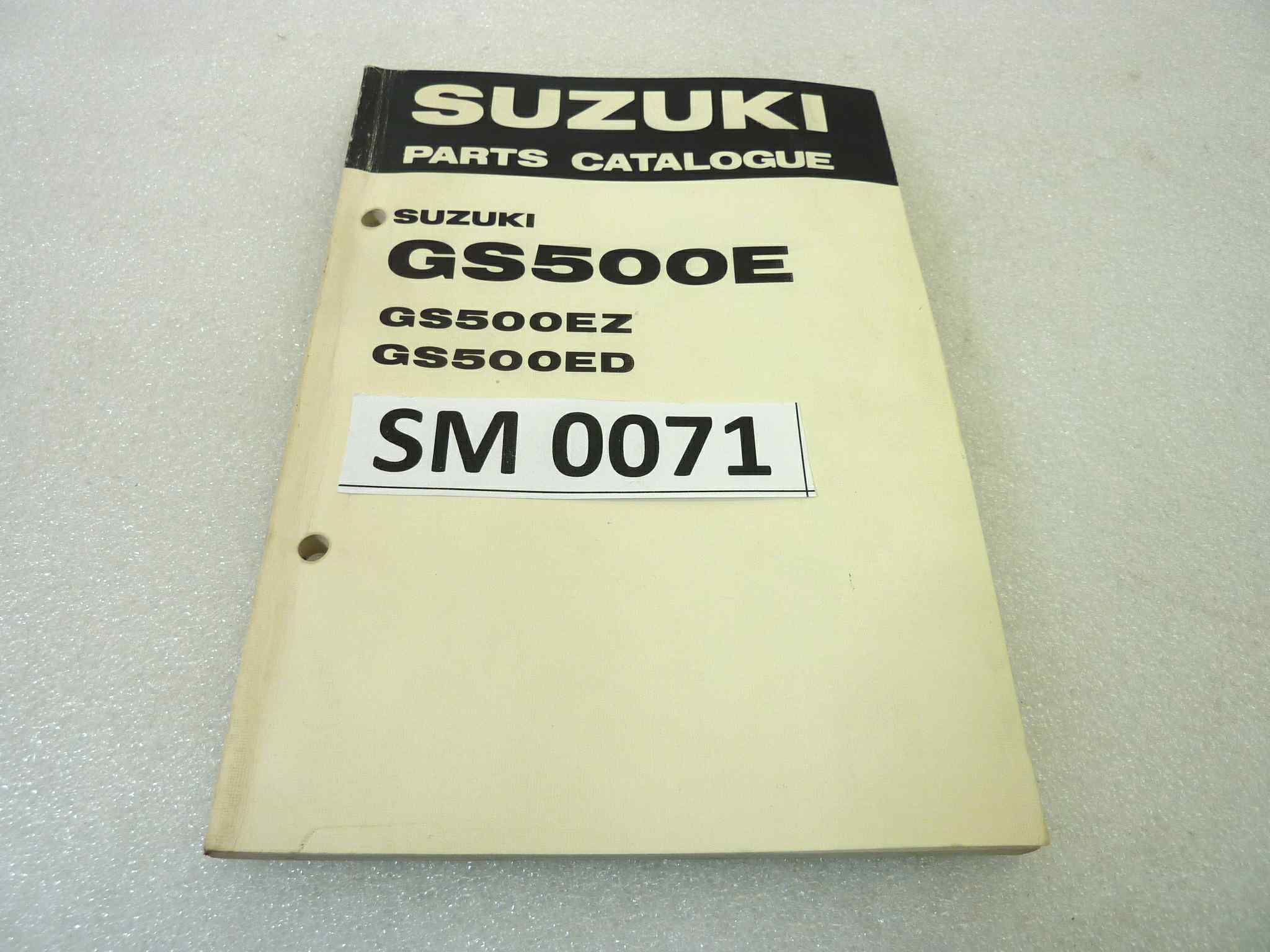 Catalogo parti ricambio Suzuki GS500E EZ ED ricambi ORIGINALE eng Parts Catalog dim 13 x 18,4 cm