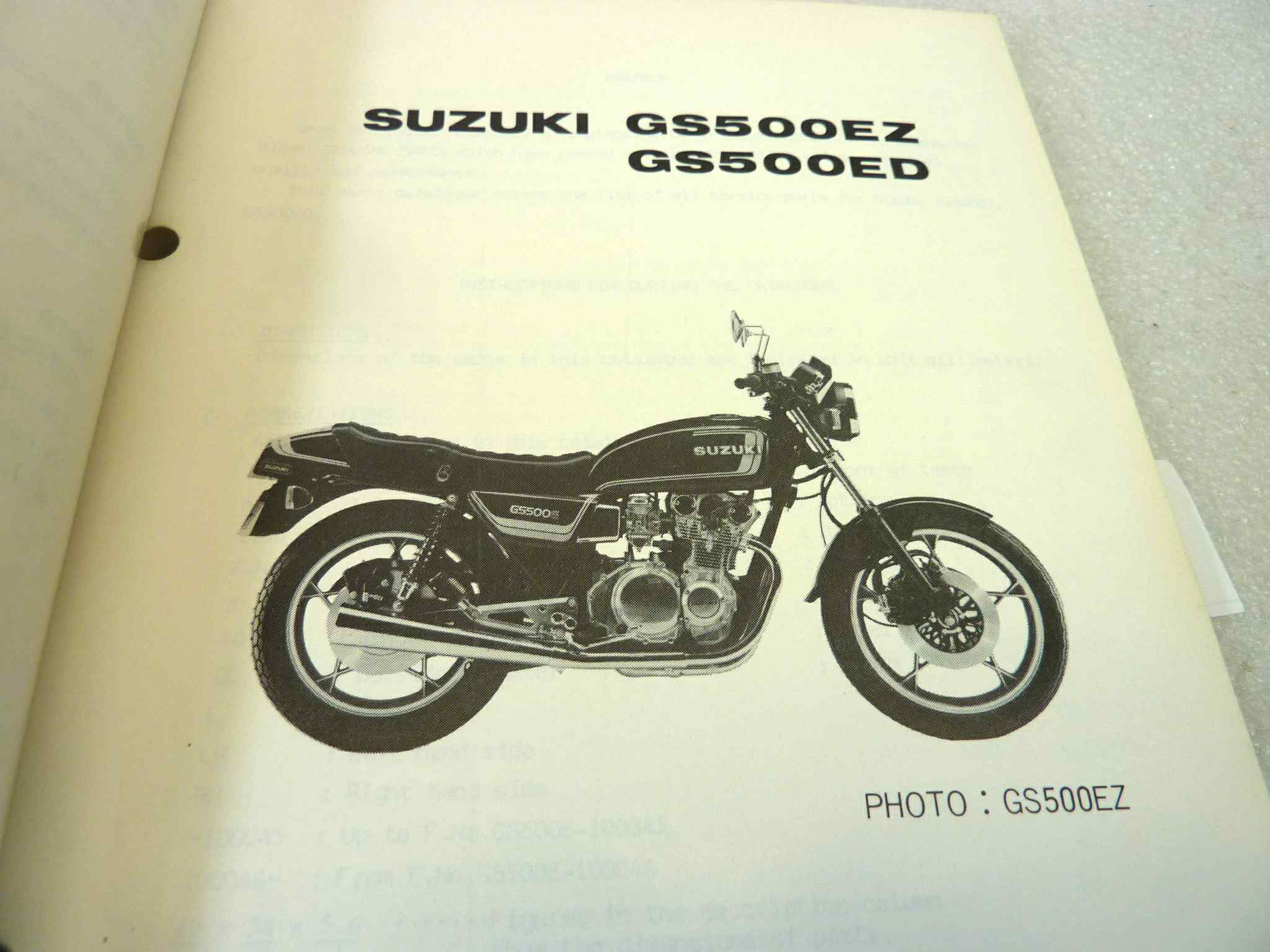 Catalogo parti ricambio Suzuki GS500E EZ ED ricambi ORIGINALE eng Parts Catalog dim 13 x 18,4 cm - immagine 4