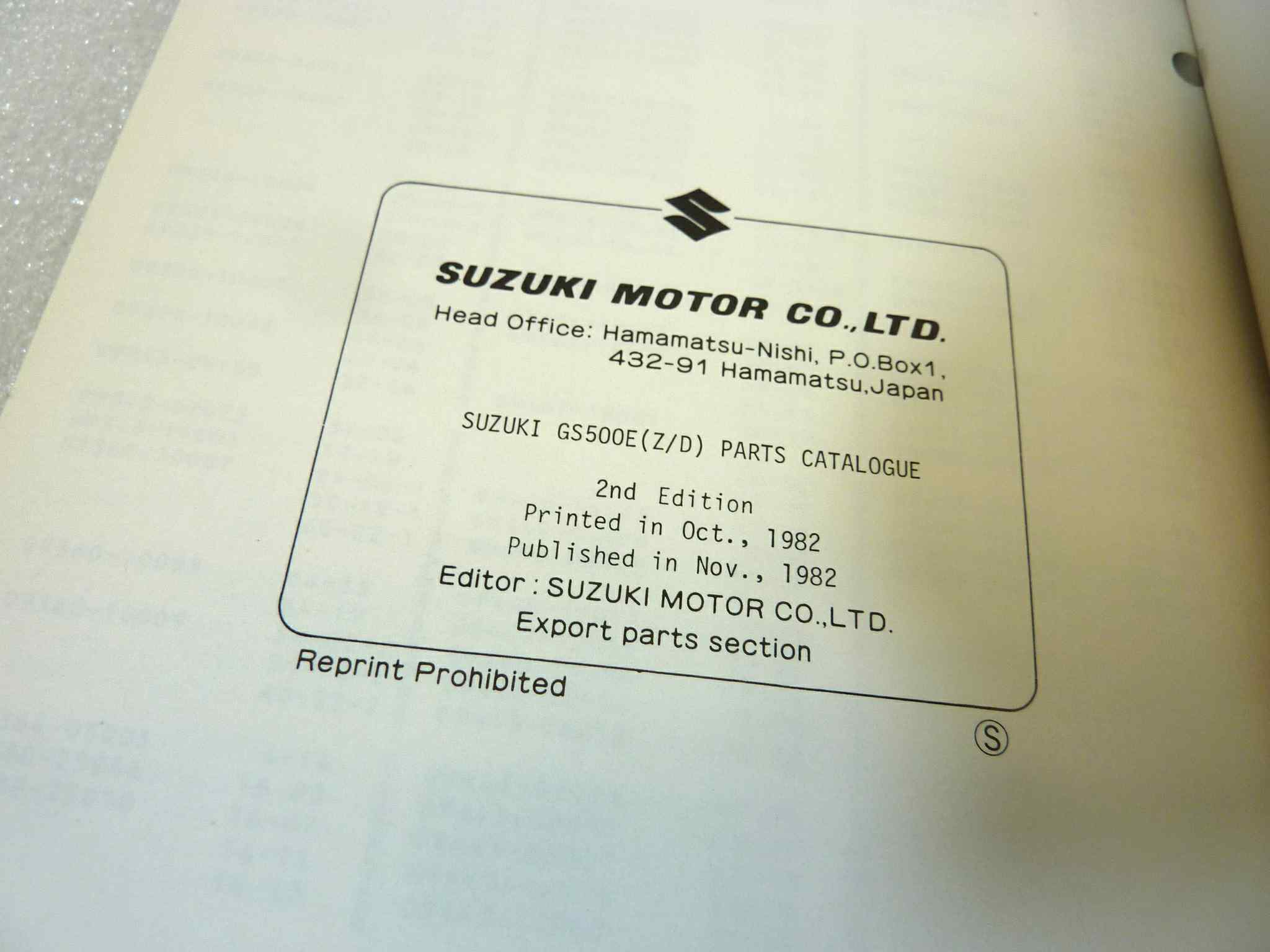 Catalogo parti ricambio Suzuki GS500E EZ ED ricambi ORIGINALE eng Parts Catalog dim 13 x 18,4 cm - immagine 5