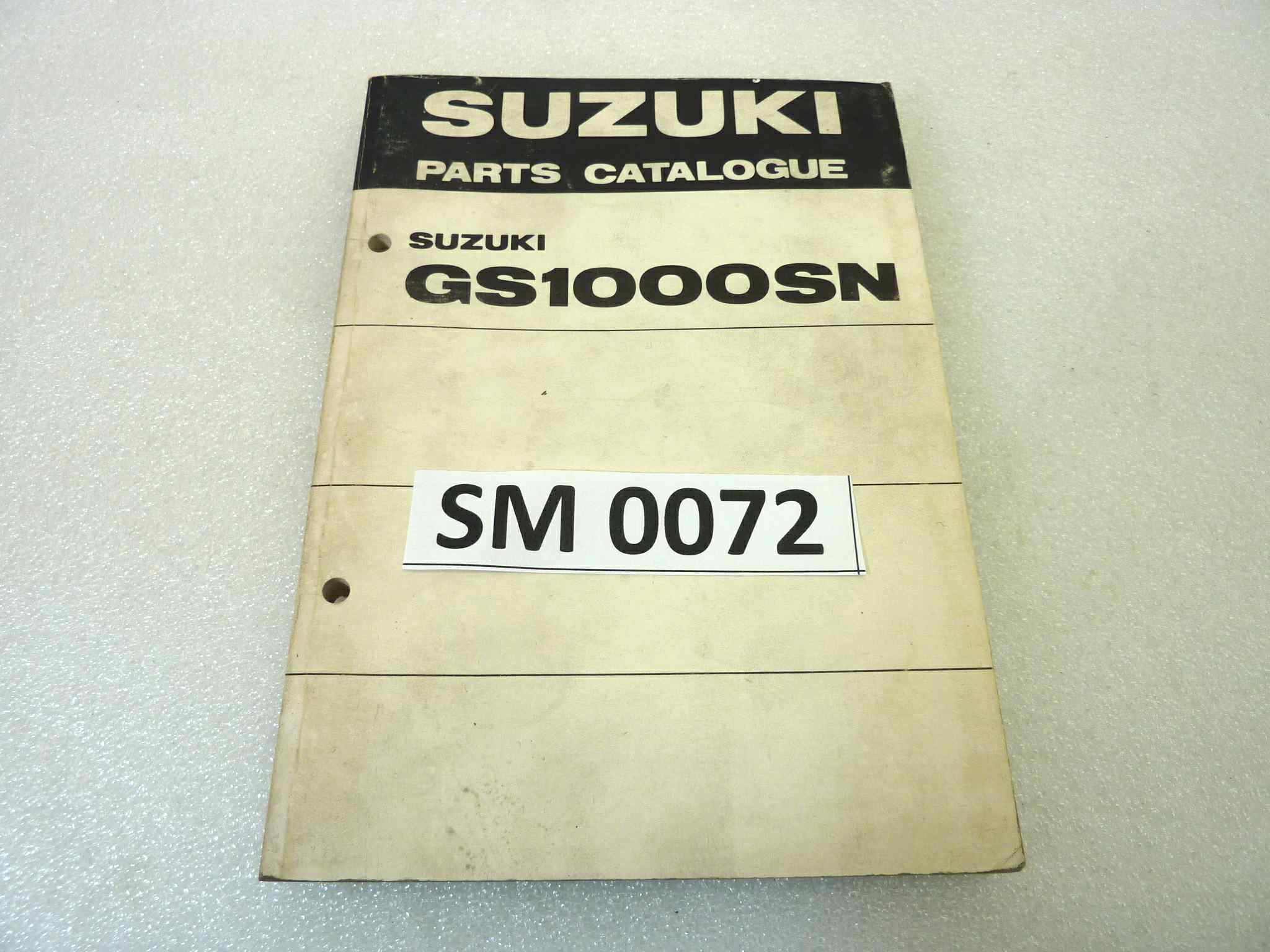 Catalogo parti ricambio Suzuki GS1000SN ricambi ORIGINALE eng Parts Catalog dim 13 x 18,4 cm