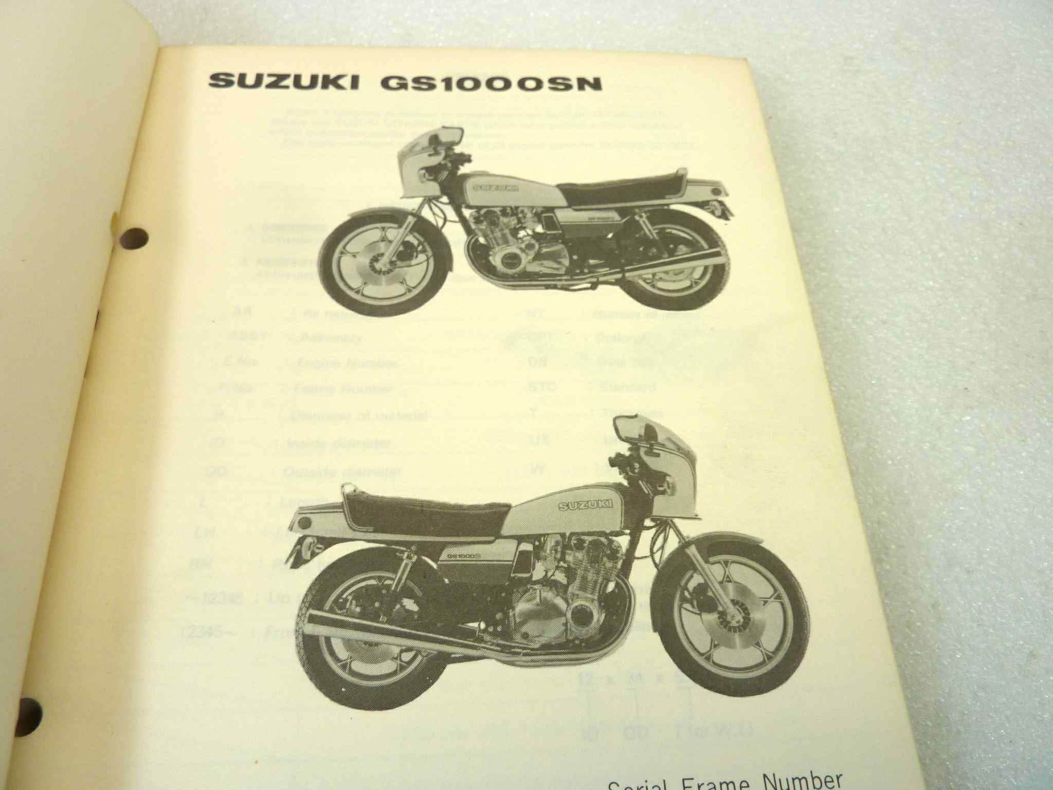 Catalogo parti ricambio Suzuki GS1000SN ricambi ORIGINALE eng Parts Catalog dim 13 x 18,4 cm - immagine 4