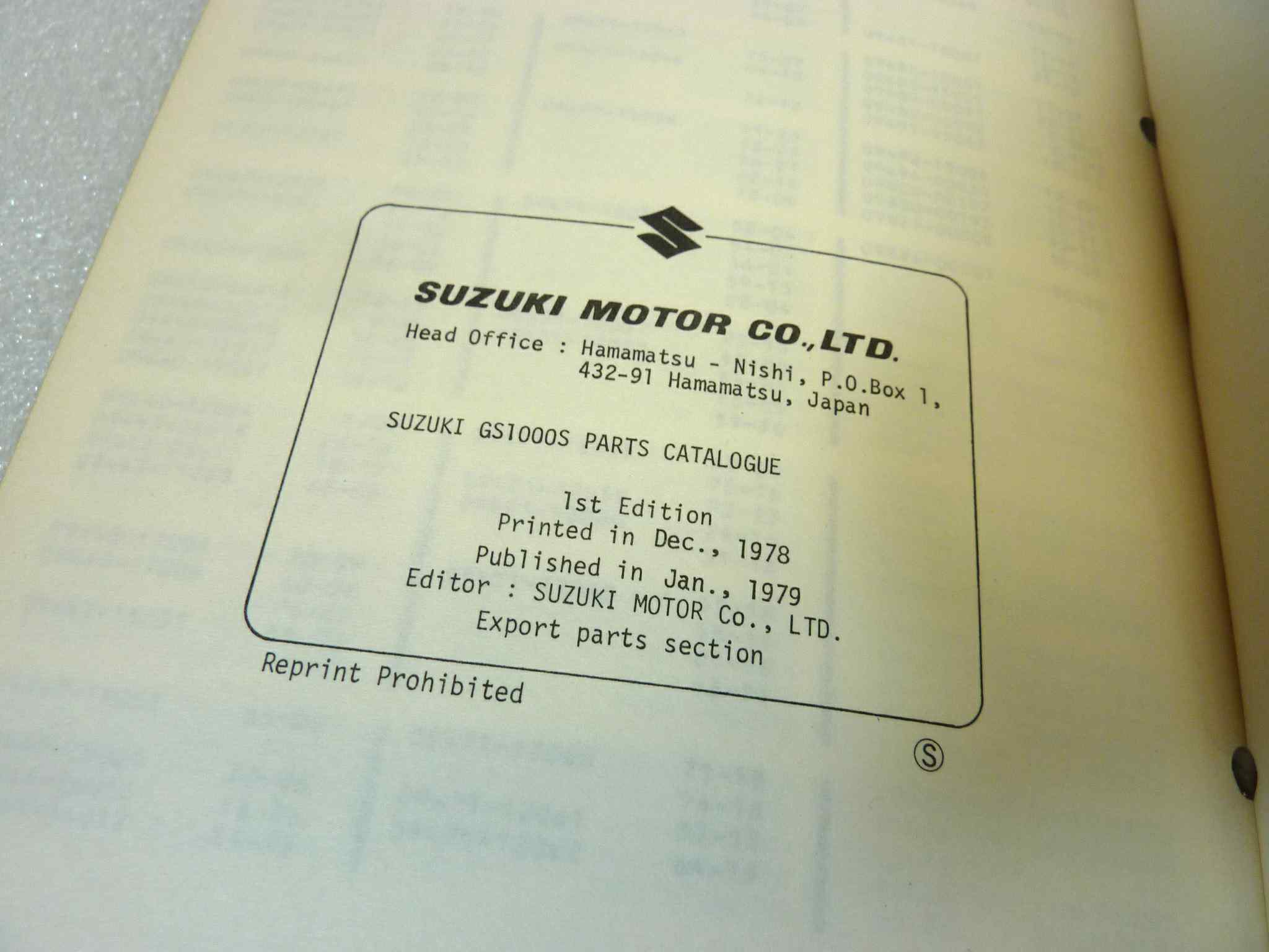 Catalogo parti ricambio Suzuki GS1000SN ricambi ORIGINALE eng Parts Catalog dim 13 x 18,4 cm - immagine 5