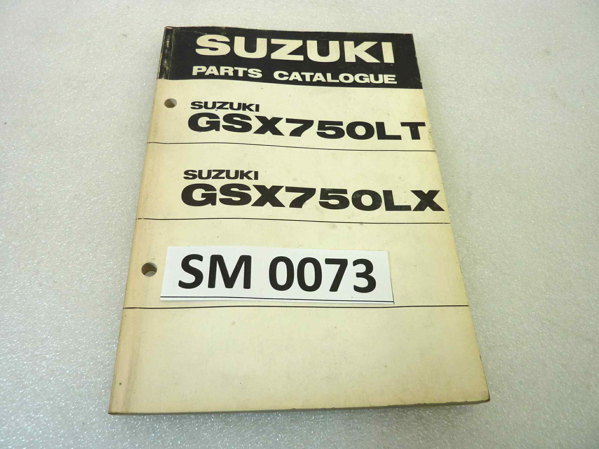Catalogo parti ricambio Suzuki GSX750LT LX ricambi ORIGINALE eng Parts Catalog dim 13 x 18,4 cm