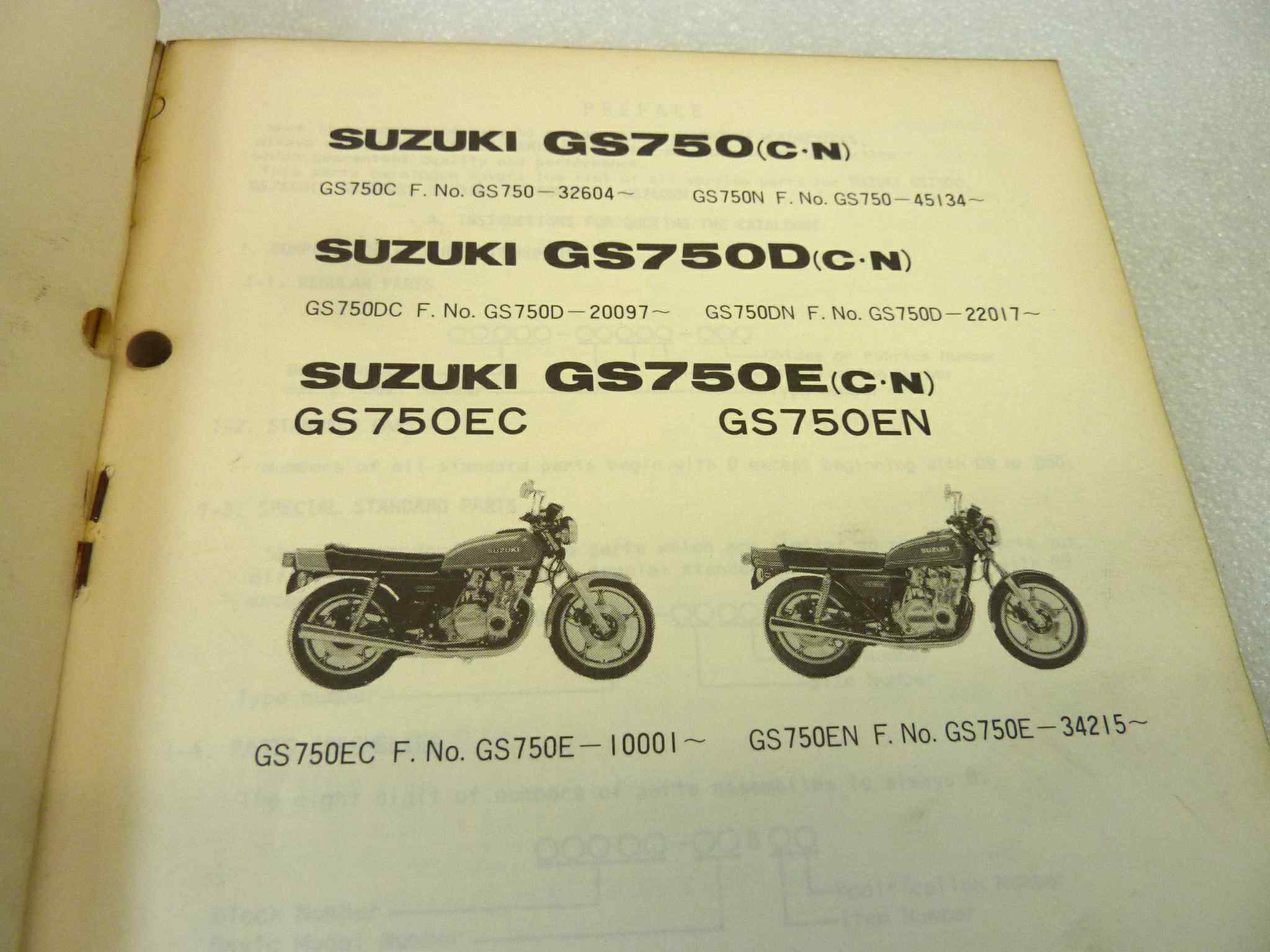 Catalogo parti ricambio Suzuki GS750 D E CN ricambi ORIGINALE eng Parts Catalog dim 13 x 18,4 cm - immagine 4