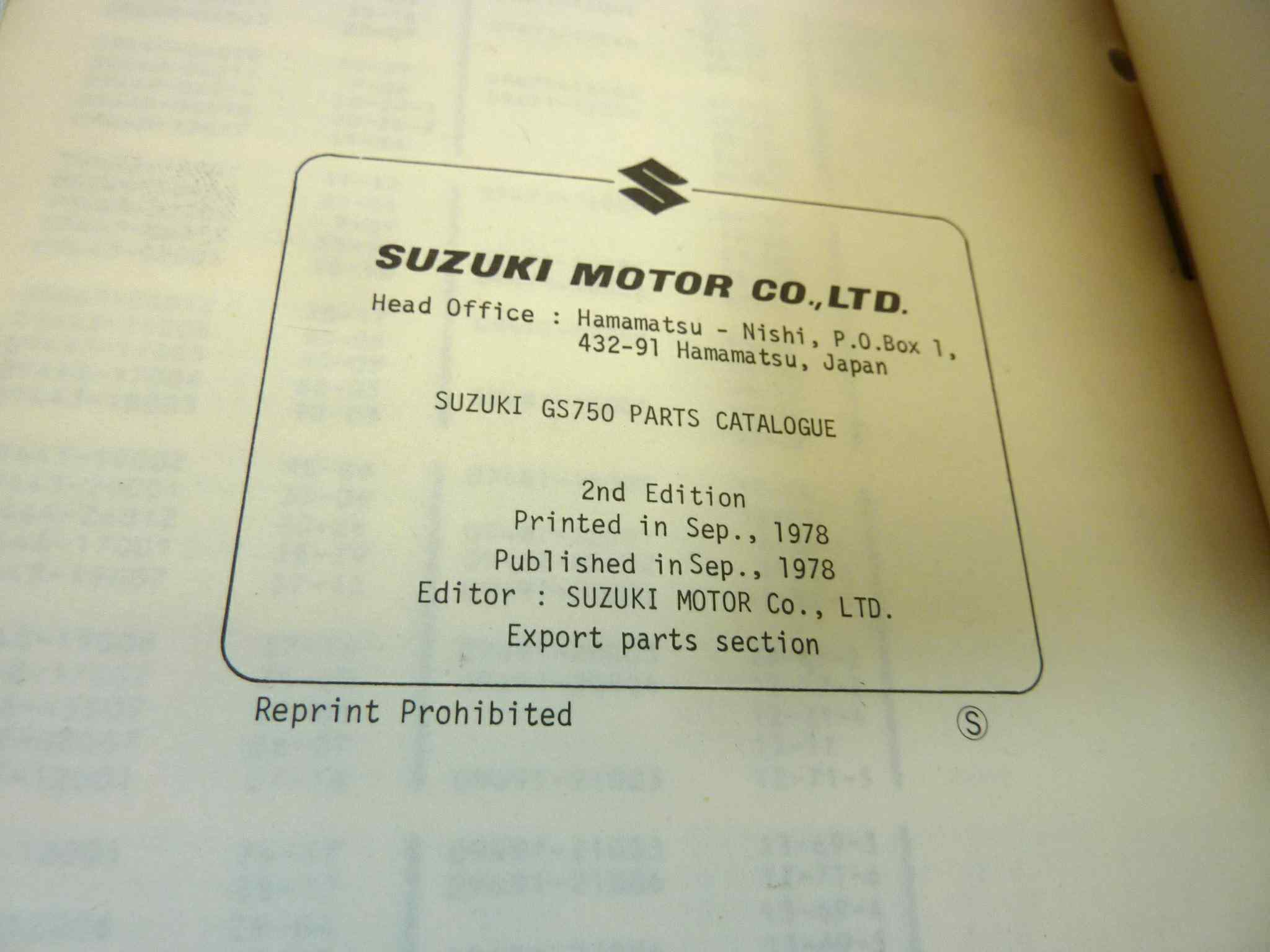 Catalogo parti ricambio Suzuki GS750 D E CN ricambi ORIGINALE eng Parts Catalog dim 13 x 18,4 cm - immagine 5