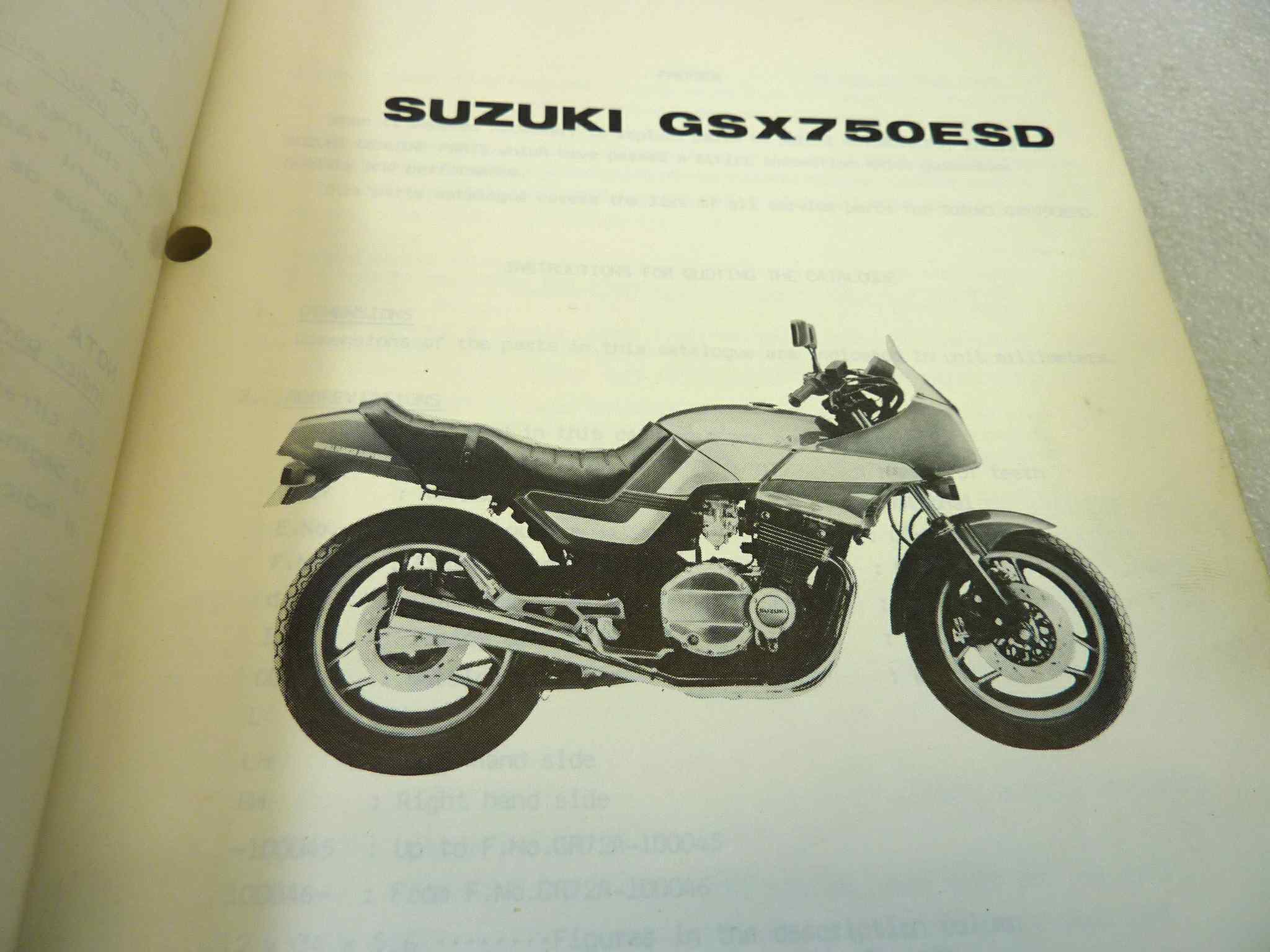 Catalogo parti ricambio Suzuki GSX750ESD ricambi ORIGINALE eng Parts Catalog dim 13 x 18,4 cm - immagine 4