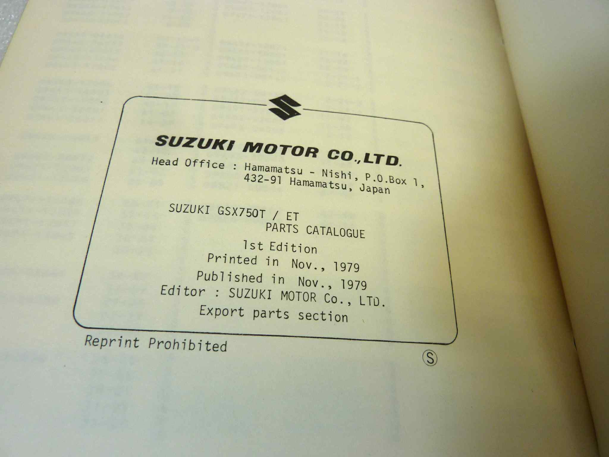Catalogo parti ricambio Suzuki GSX750T ET ricambi ORIGINALE eng Parts Catalog dim 13 x 18,4 cm - immagine 5