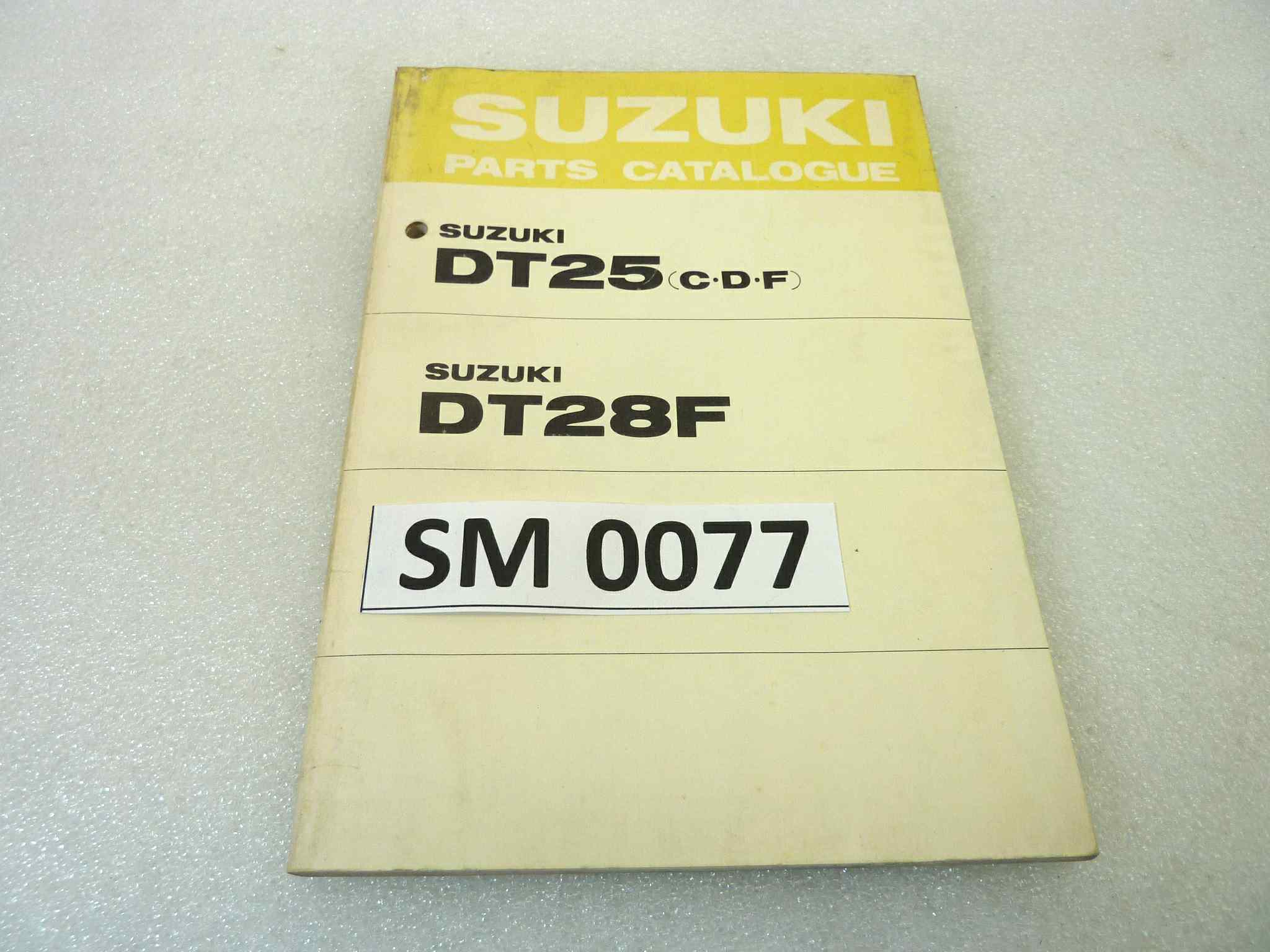 Catalogo parti ricambio Suzuki DT25 DT28F ricambi ORIGINALE eng Parts Catalog dim 13 x 18,4 cm