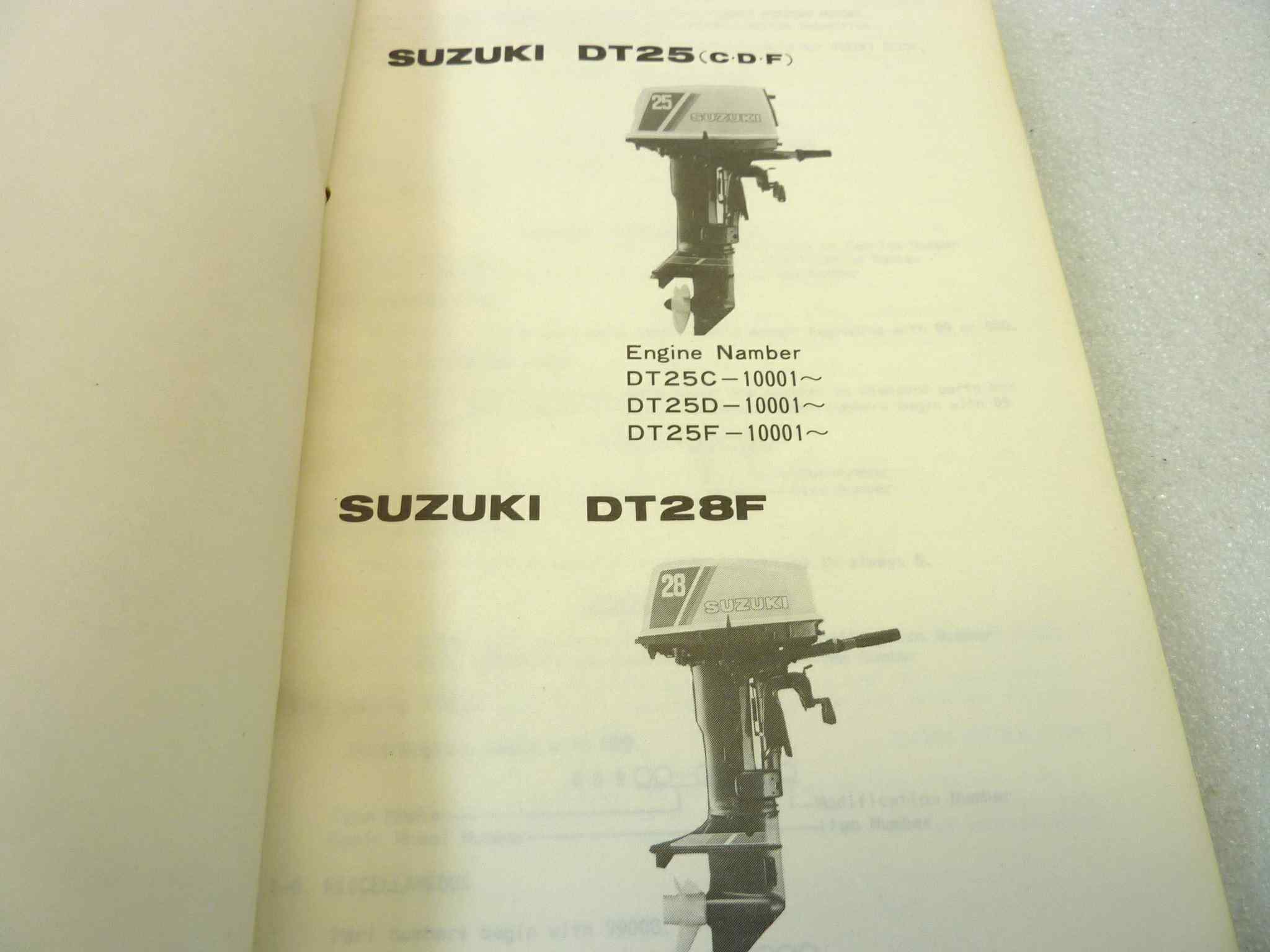 Catalogo parti ricambio Suzuki DT25 DT28F ricambi ORIGINALE eng Parts Catalog dim 13 x 18,4 cm - immagine 4