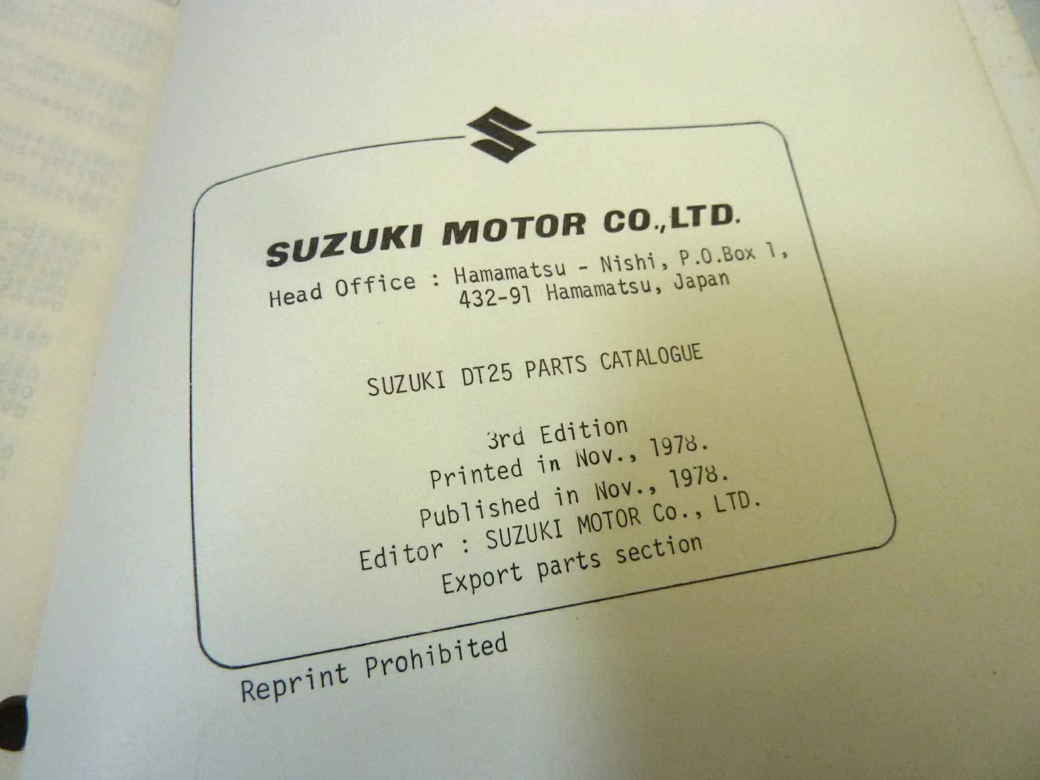 Catalogo parti ricambio Suzuki DT25 DT28F ricambi ORIGINALE eng Parts Catalog dim 13 x 18,4 cm - immagine 5