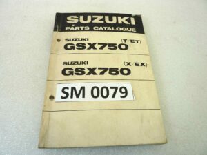 Catalogo parti ricambio Suzuki GSX750T ET X EX ricambi ORIGINALE eng Parts Catalog dim 13 x 18,4 cm