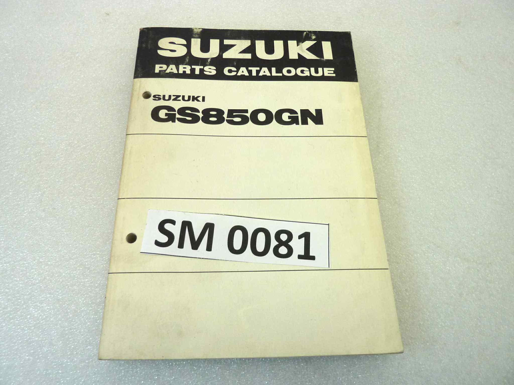 Catalogo parti ricambio Suzuki GS850GN ricambi ORIGINALE eng Parts Catalog dim 13 x 18,4 cm