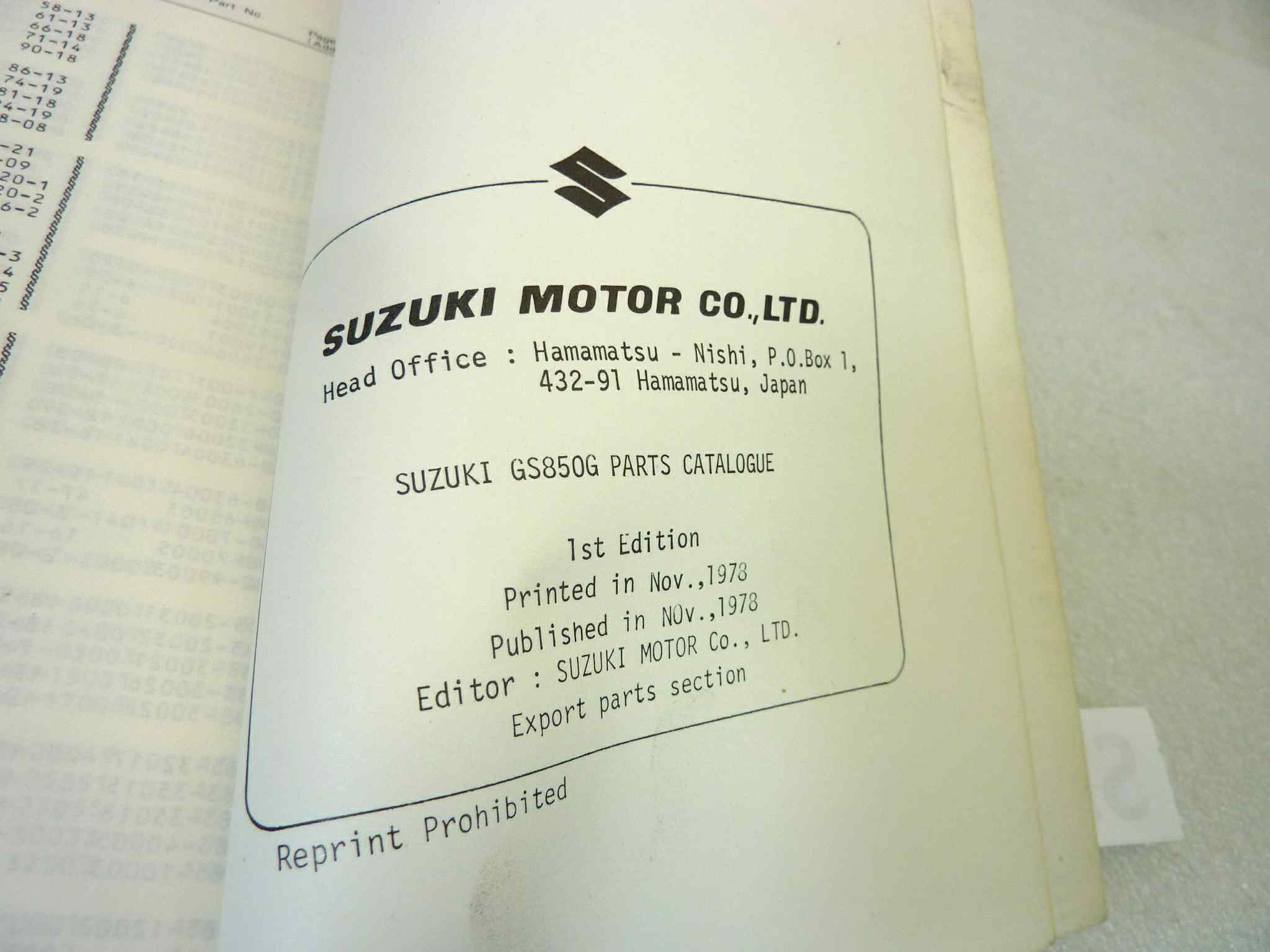 Catalogo parti ricambio Suzuki GS850GN ricambi ORIGINALE eng Parts Catalog dim 13 x 18,4 cm - immagine 5