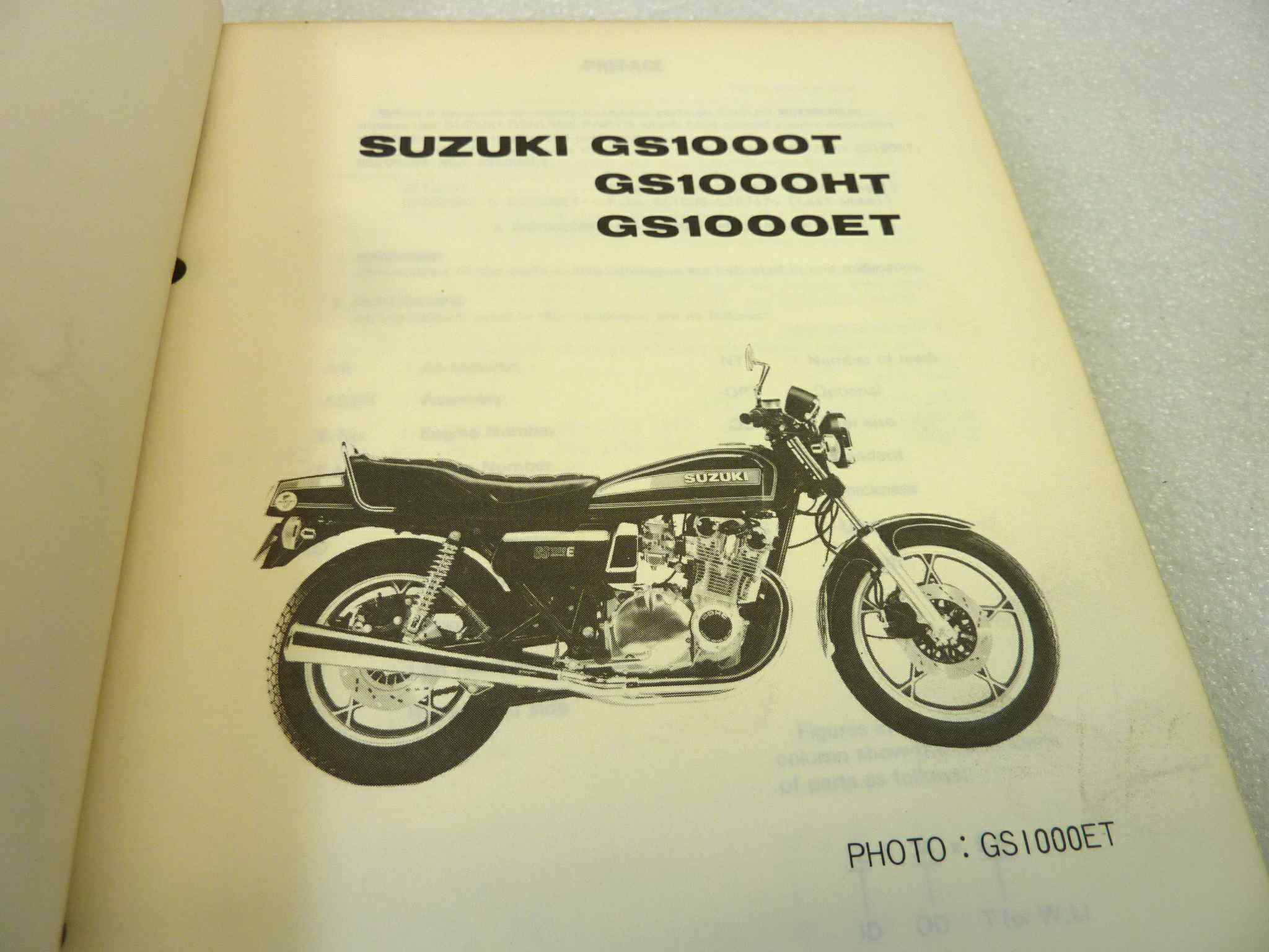 Catalogo parti ricambio Suzuki GS1000T HT ET ricambi ORIGINALE eng Parts Catalog dim 13 x 18,4 cm - immagine 4