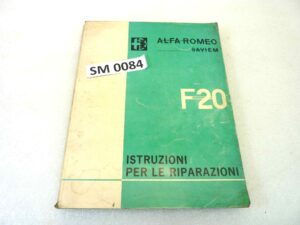 Manuale officina Alfa Romeo F20 dim 21,5 x 27 cm
