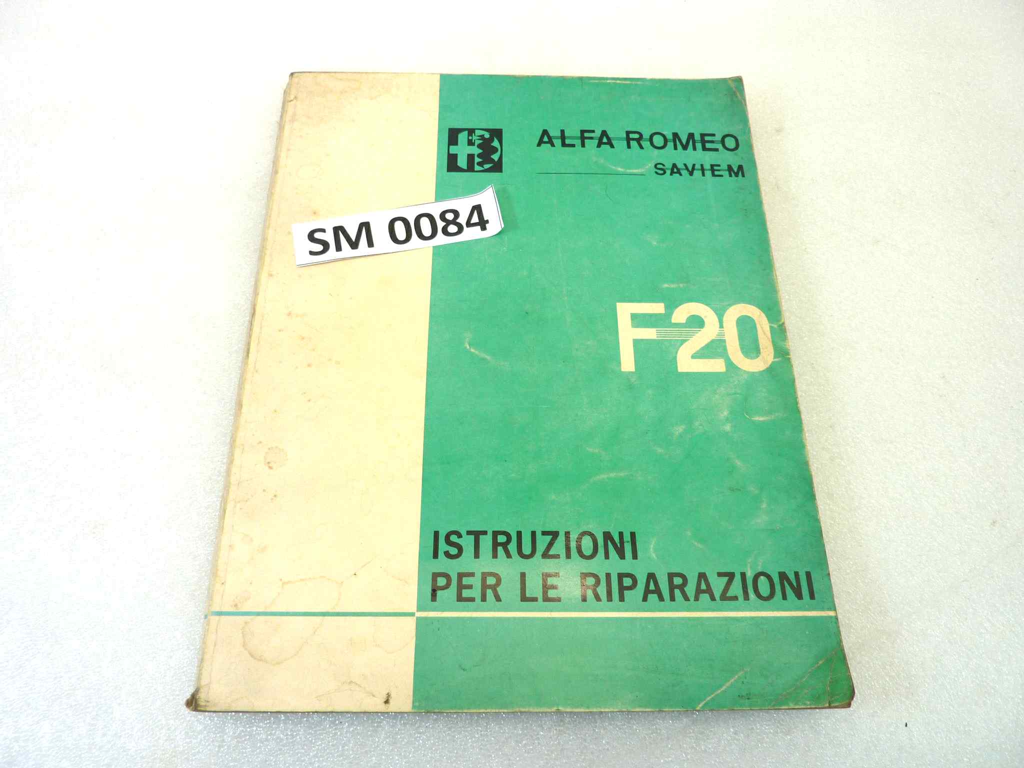 Manuale officina Alfa Romeo F20 dim 21,5 x 27 cm