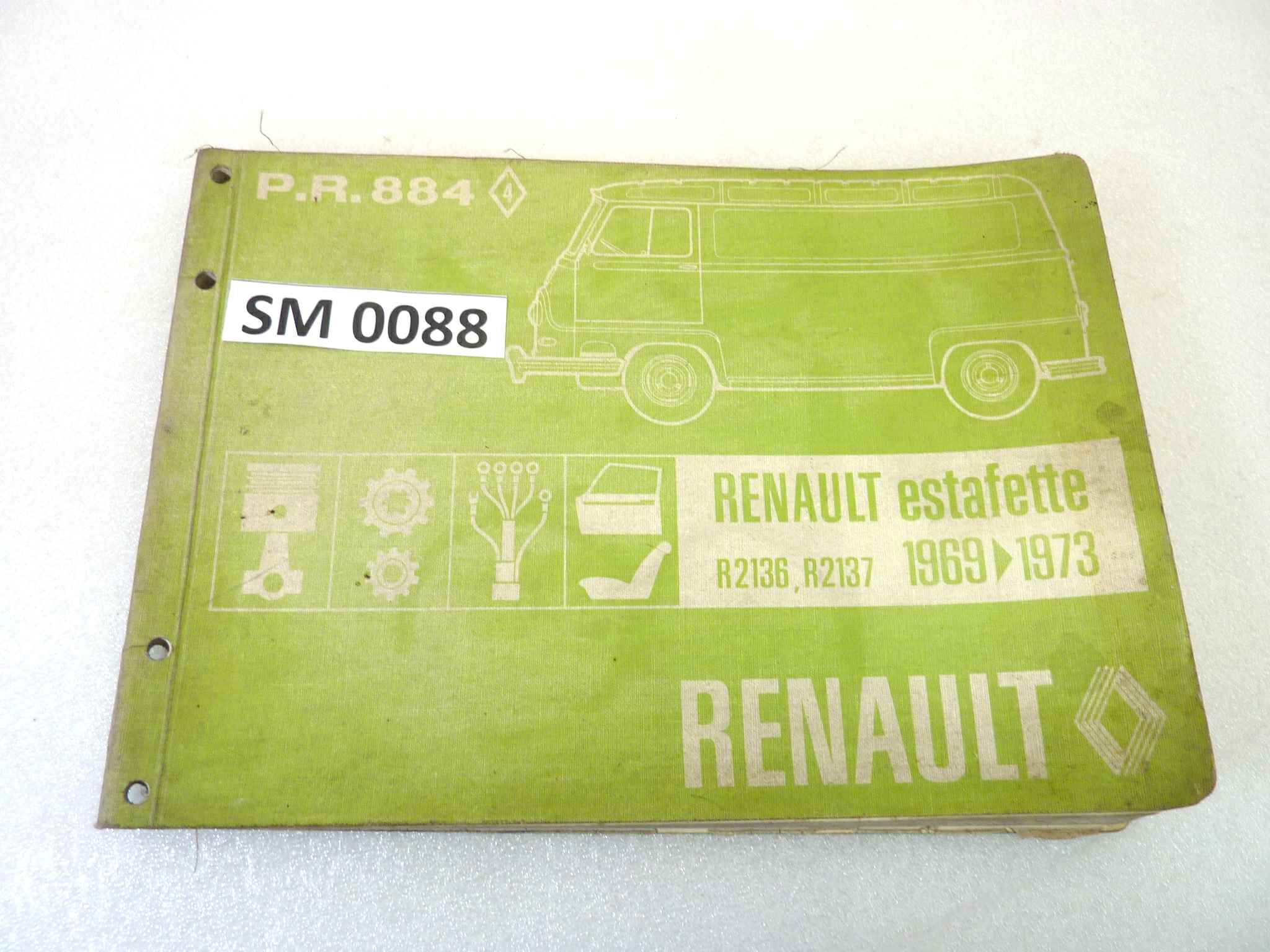 Manuale officina Renault Estaffette A2136 A2137 dim 30 x 21 cm