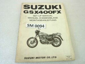 Manuale officina Suzuki GSX400FX Shop Manual ORIGINALE eng fra ger - Motorcycle service Manual WORKSHOP riparazione dim 28 x 21,5 cm