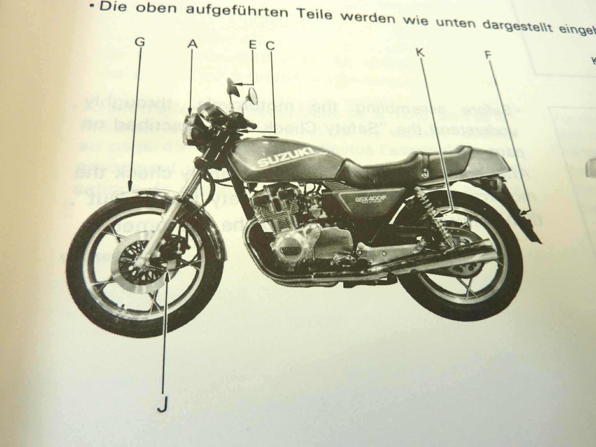 Manuale officina Suzuki GSX400FX Shop Manual ORIGINALE eng fra ger - Motorcycle service Manual WORKSHOP riparazione dim 28 x 21,5 cm - immagine 5