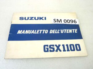 Libretto uso e manutenzione Suzuki GSX1100 manuale utente ORIGINALE ita dim 21 x 15 cm