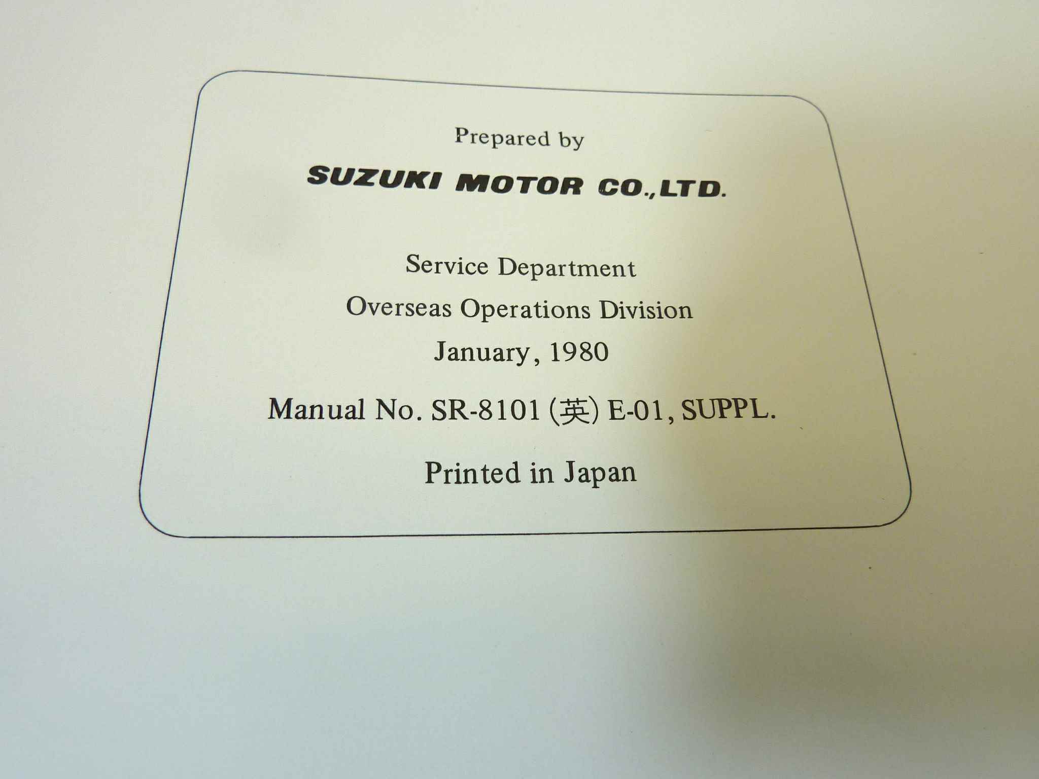 Manuale officina Suzuki GS550L Shop Manual ORIGINALE eng - Motorcycle service Manual WORKSHOP riparazione dim 28 x 21,5 cm - immagine 6