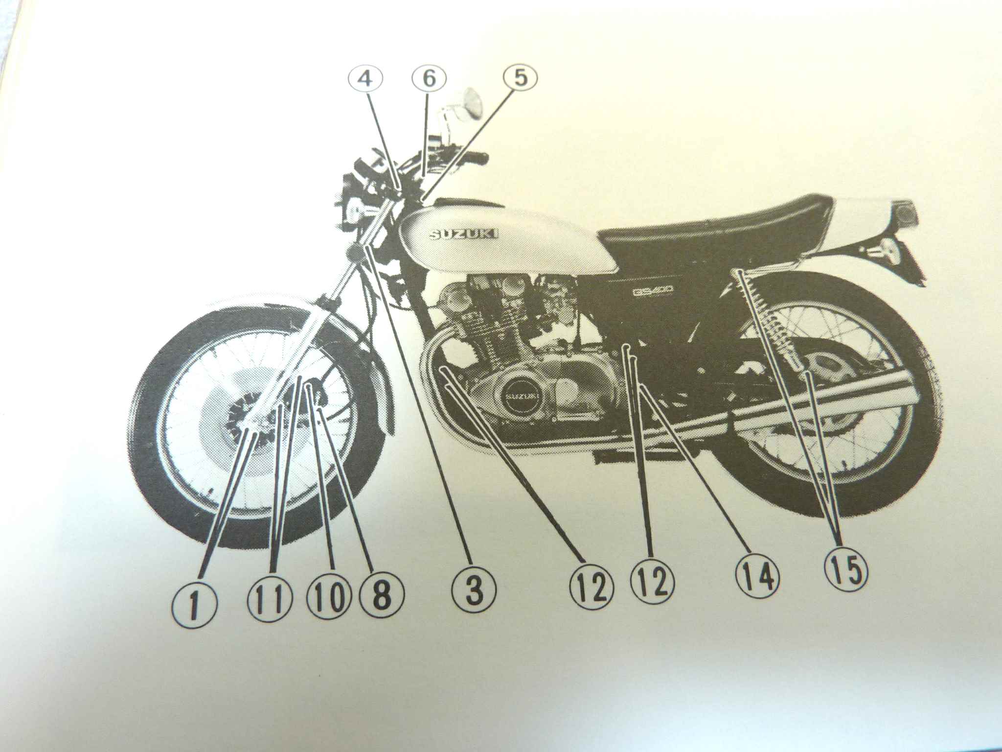 Manuale officina Suzuki GS400 Shop Manual ORIGINALE ita - Motorcycle service Manual WORKSHOP riparazione dim 28 x 21,5 cm - immagine 4