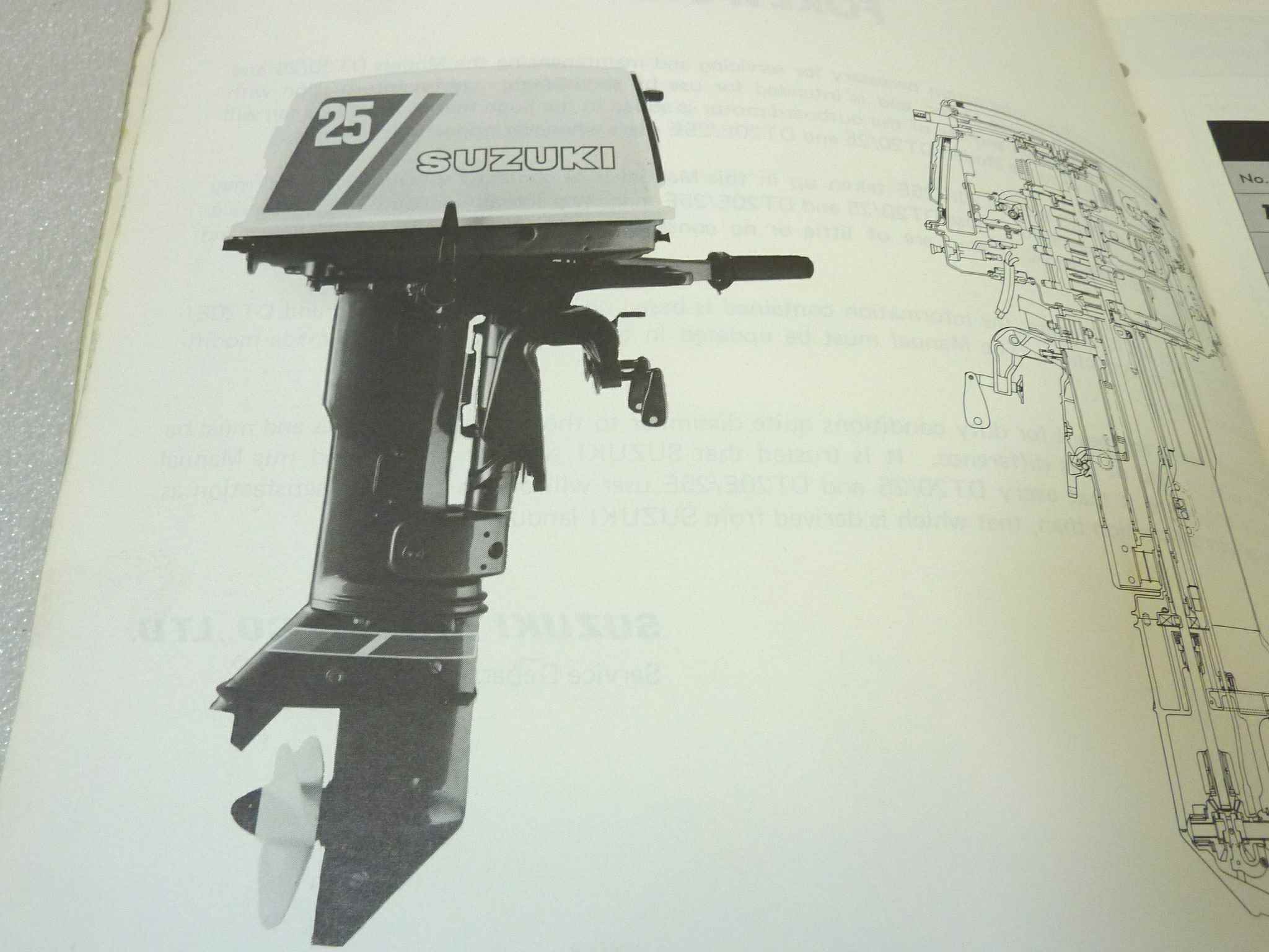 Manuale officina Suzuki DT20 E DT25 E Shop Manual ORIGINALE eng - service Manual WORKSHOP riparazione dim 28 x 21,5 cm - immagine 5
