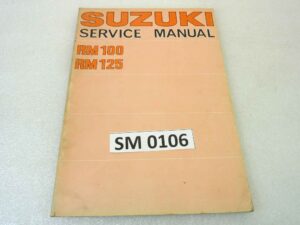 Manuale officina Suzuki RM100 125 Shop Manual ORIGINALE eng - Motorcycle service Manual WORKSHOP riparazione dim 25,5 x 18 cm