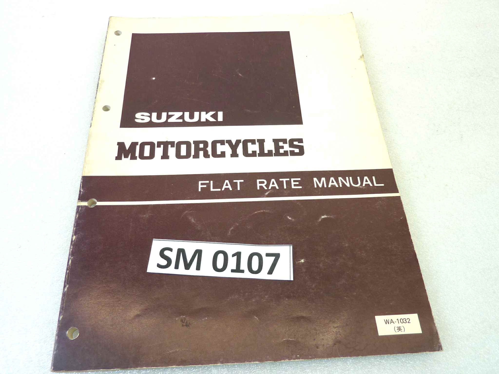 Flat rate Manual Suzuki Manual ORIGINALE eng - Motorcycle service Manual WORKSHOP riparazione dim 28 x 21,5 cm