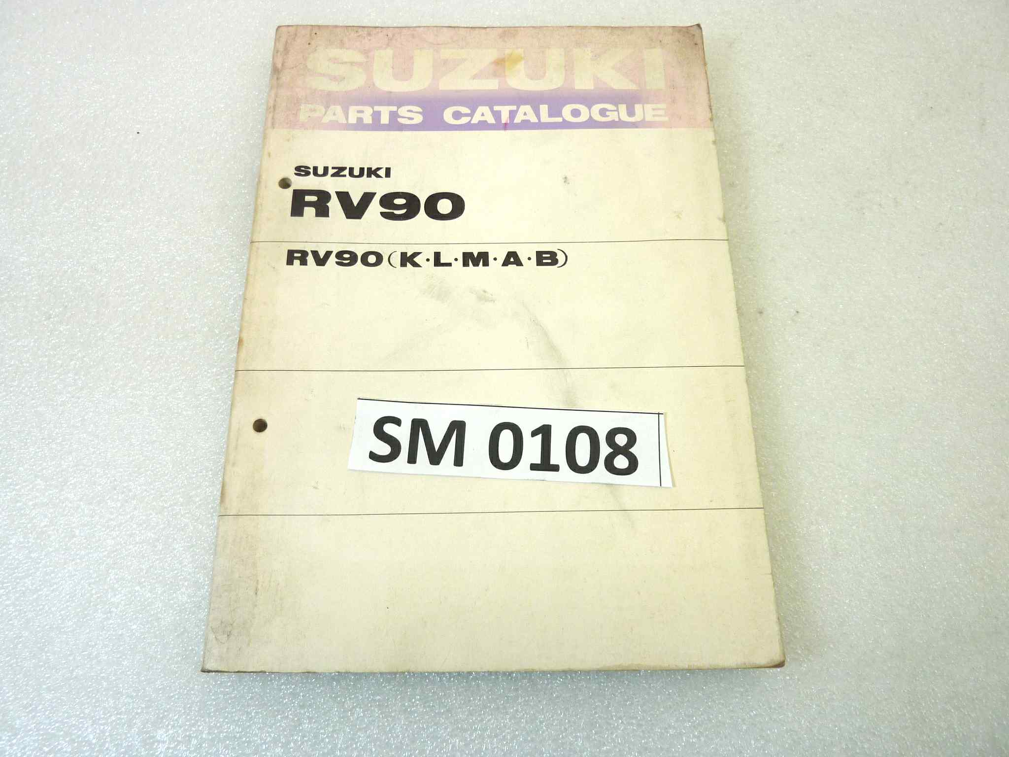 Catalogo parti ricambio Suzuki RV90 K L M A B ricambi ORIGINALE eng Parts Catalog dim 15 x 21 cm