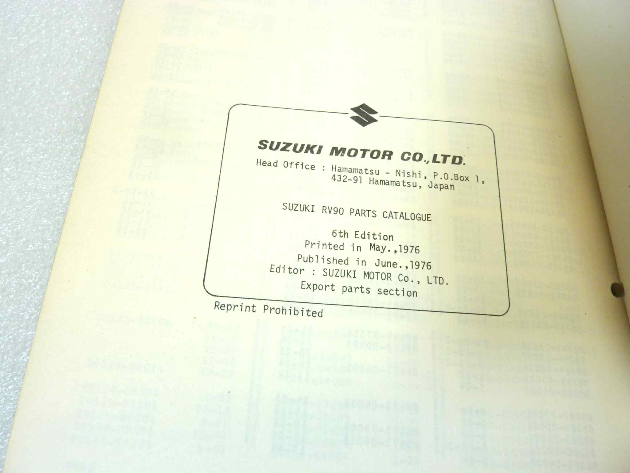 Catalogo parti ricambio Suzuki RV90 K L M A B ricambi ORIGINALE eng Parts Catalog dim 15 x 21 cm - immagine 5
